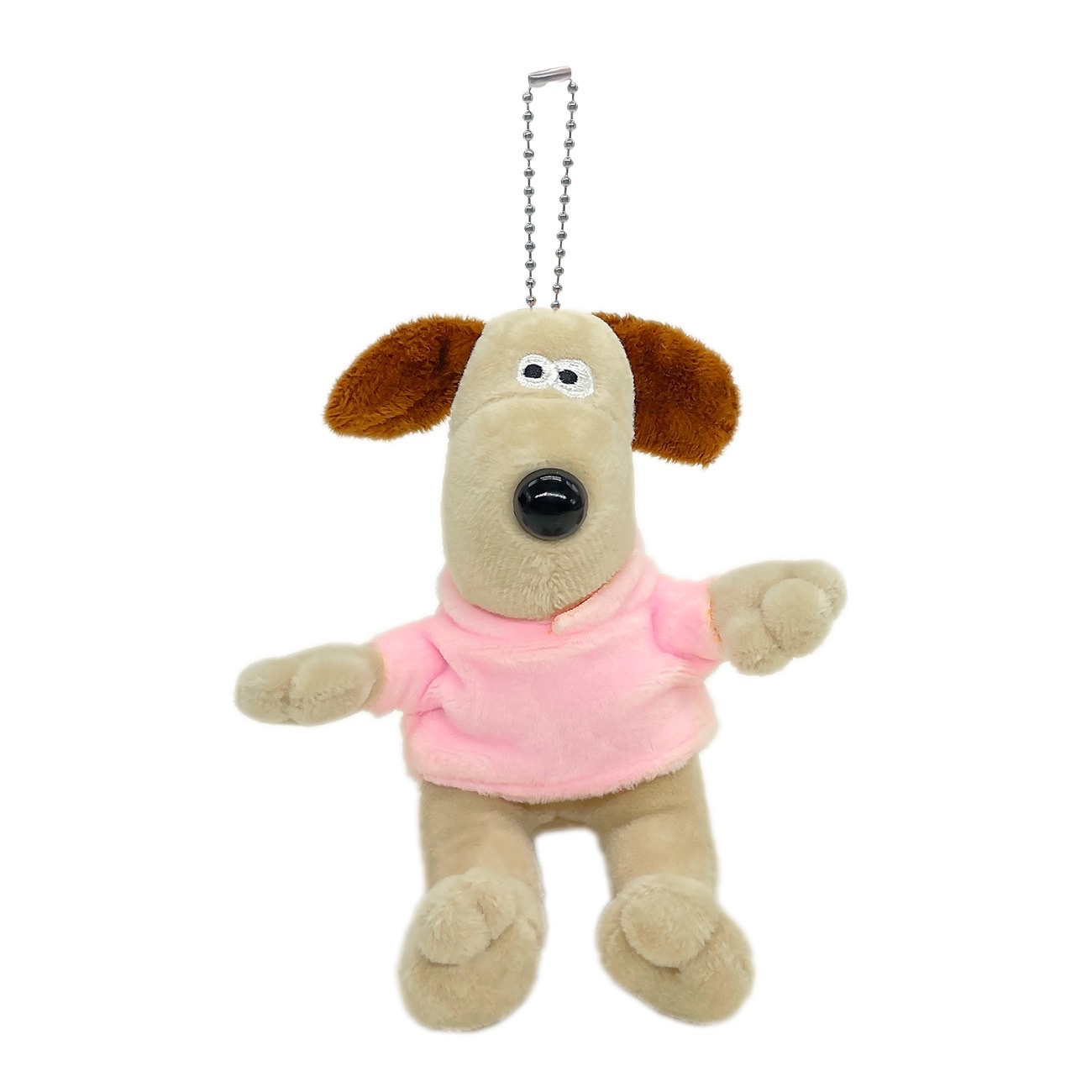 Plush hoodie dog cartoon keychain, cute female doll, car key chain, exquisite figurine, couple backpack pendant details Picture