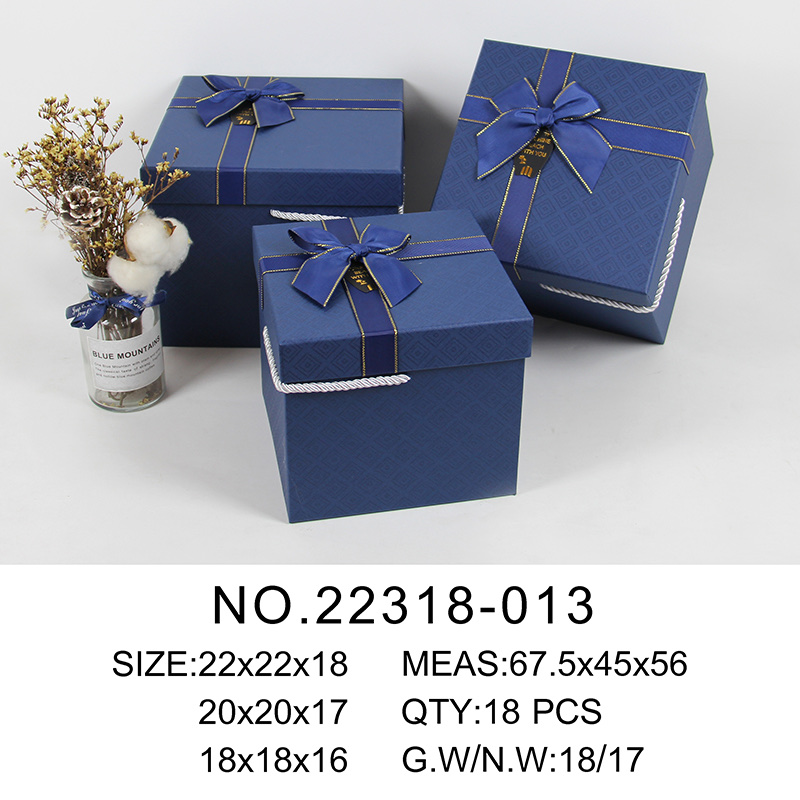 Wholesale of new special paper square set gift boxes, wedding candy boxes, storage boxes and bow gift boxes Item Picture