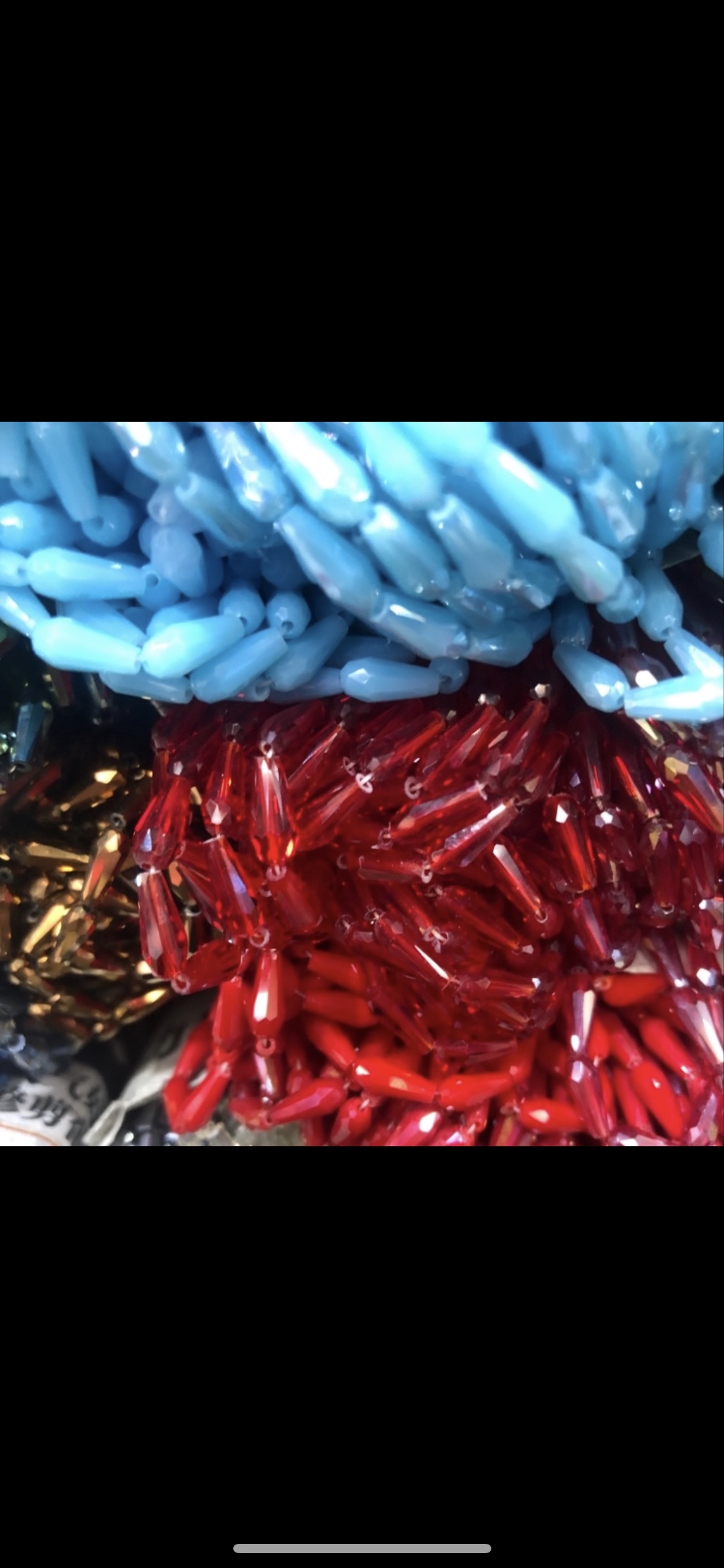 水晶珠玻璃珠4*9长水滴瓷饰品配件DIY料色嫂子水晶