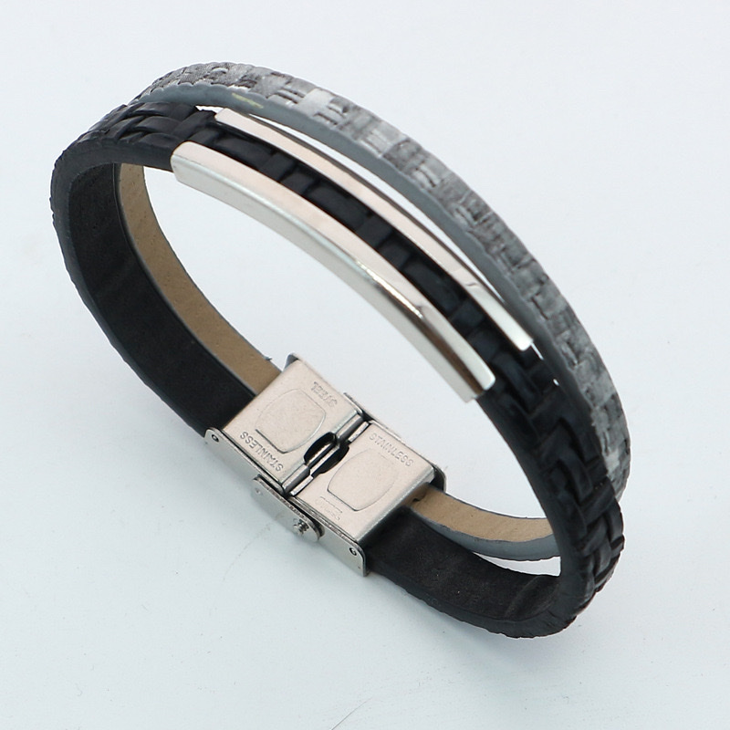New couple bracelets, PU hand-woven leather, titanium steel wristbands, stainless steel jewelry wholesale Application Scenario