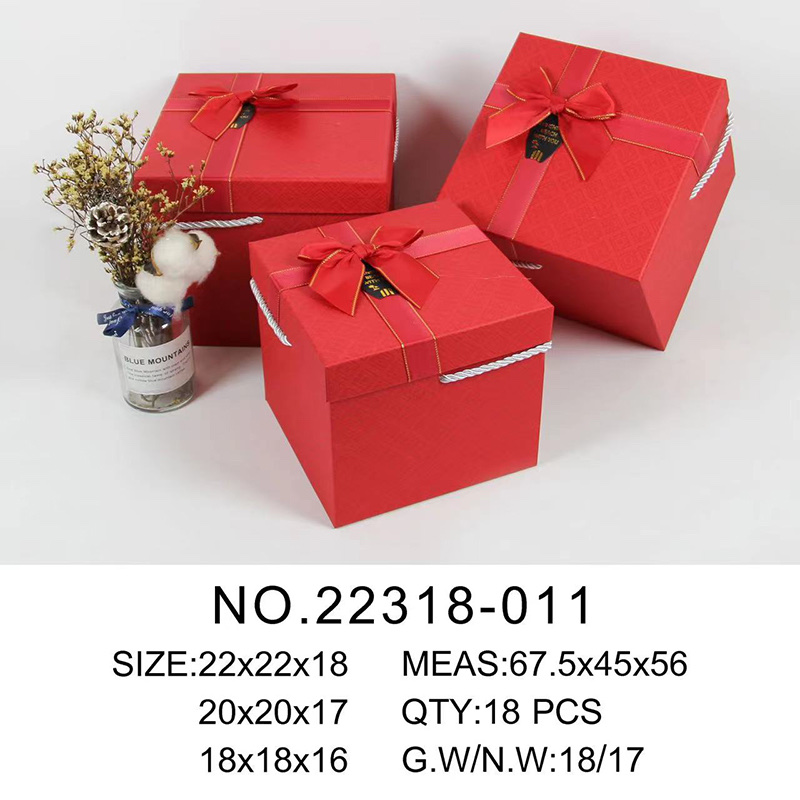 Wholesale of new special paper square set gift boxes, wedding candy boxes, storage boxes and bow gift boxes