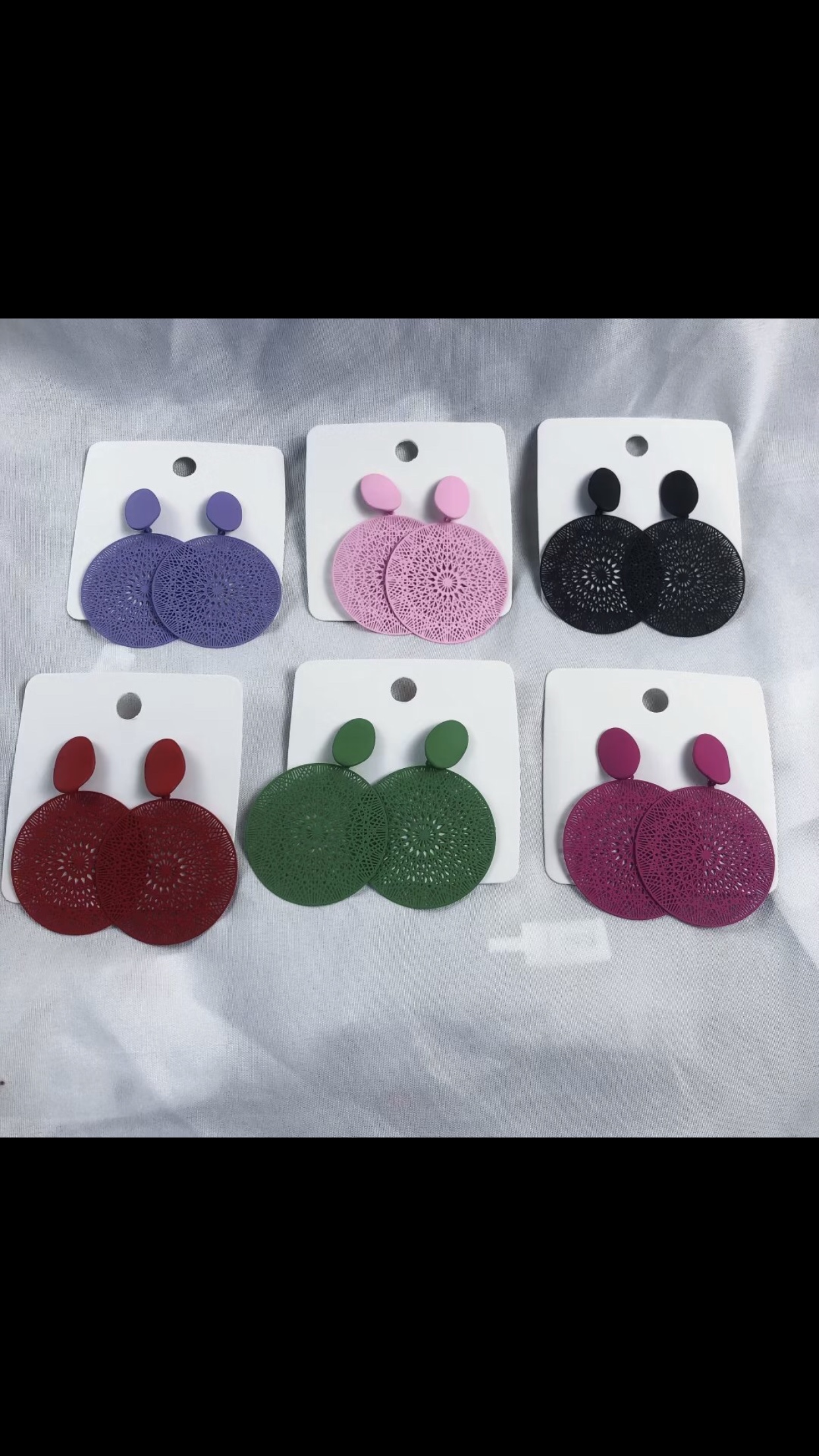 彩色铜耳环电脑片铁片耳环外贸热销厂家直销耳饰