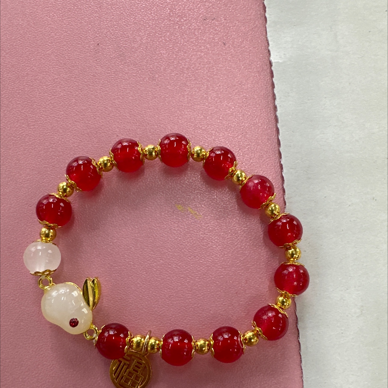 1151沙金首饰品红朱砂手串黄金首饰产品图