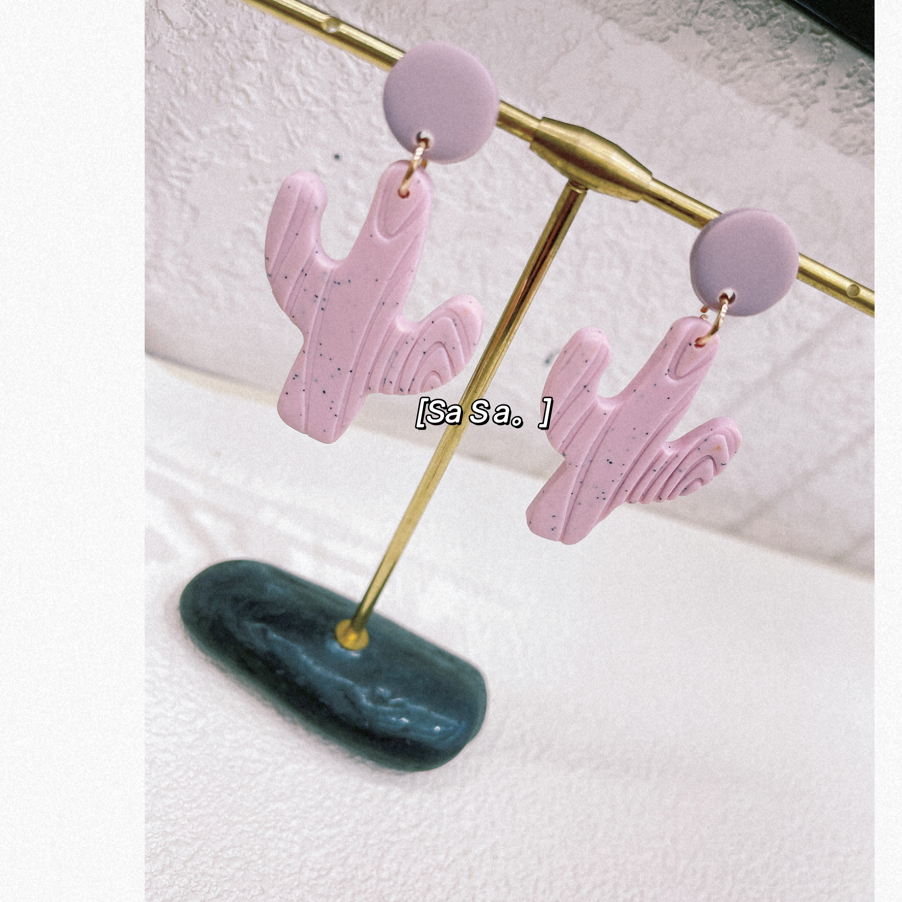 2024 Cross-border best-selling soft clay earrings, women's handcrafted polymer clay stud earrings, simple earrings factory direct sales