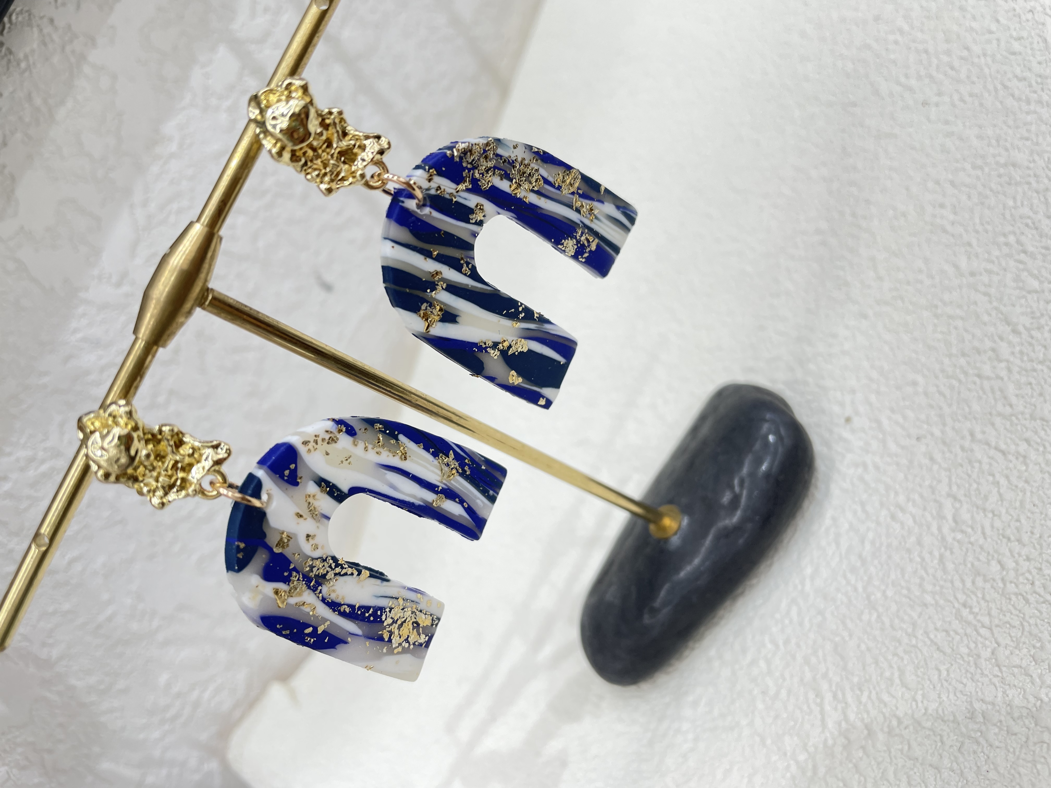 Cross-border best-selling exaggerated and high-end soft clay earrings from Europe and America