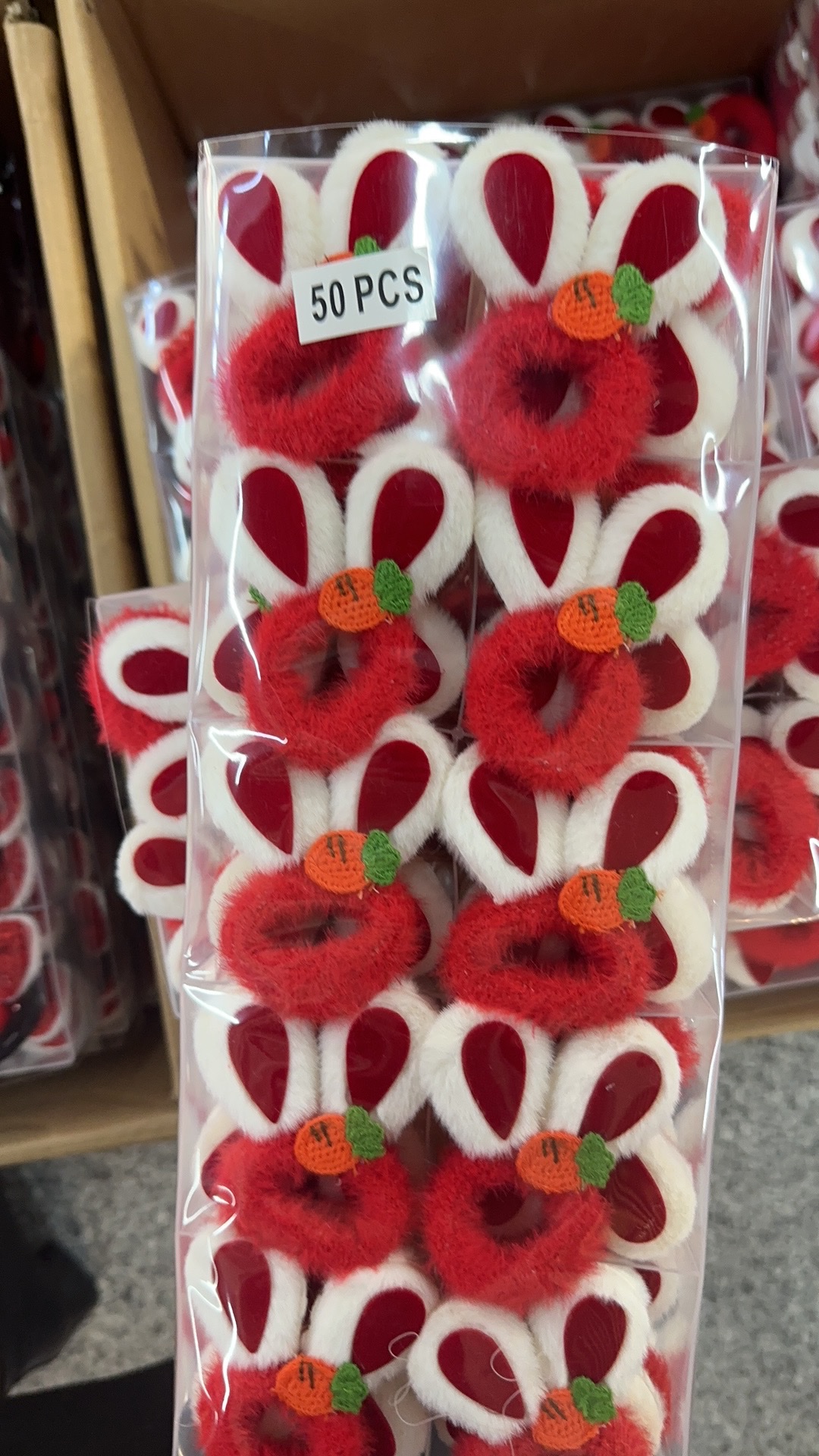 皮筋多色批发新年元旦工厂店儿童发夹详情图2