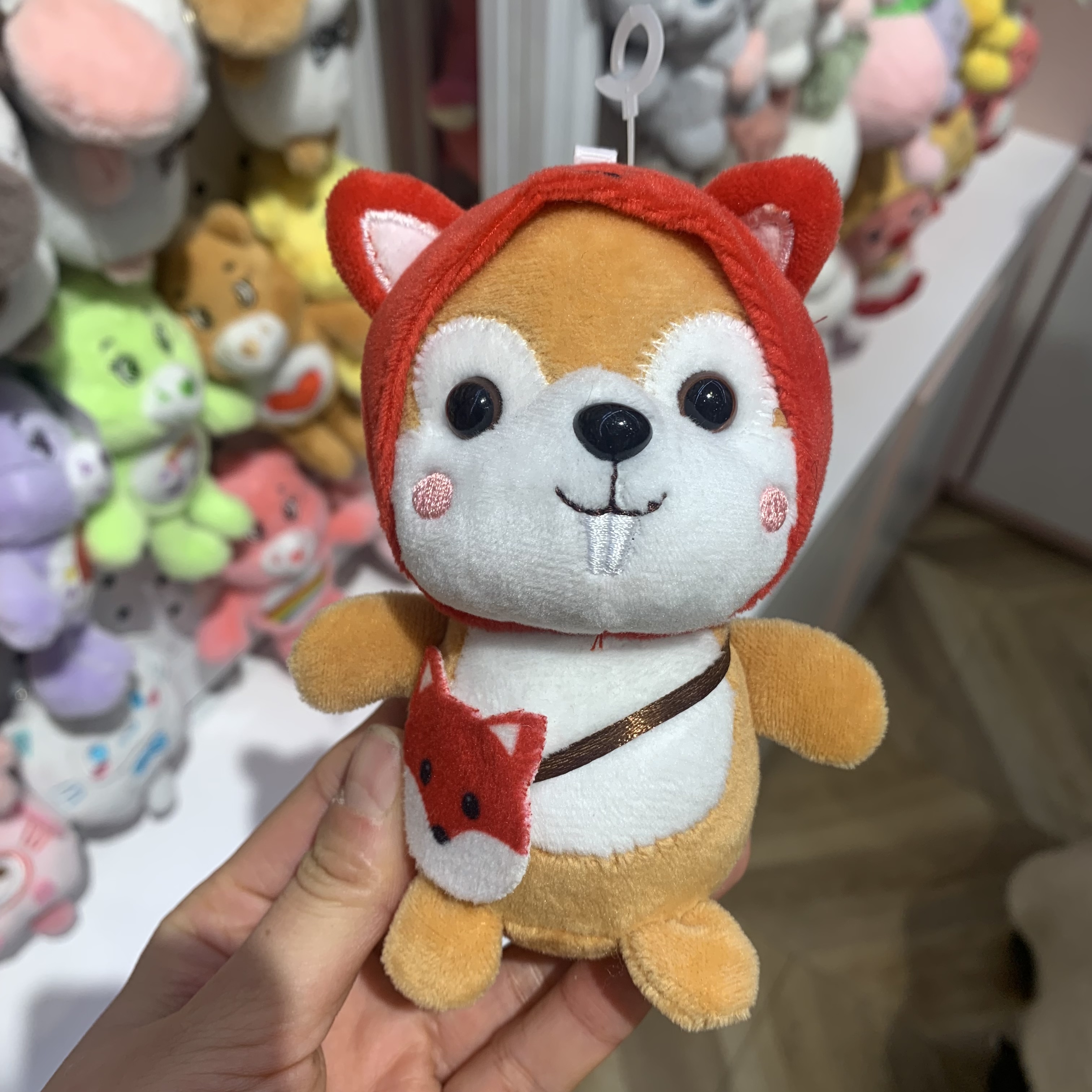  卡通柴犬公仔包包挂件书包挂饰玩偶钥匙链ins可爱娃娃毛绒钥匙扣 