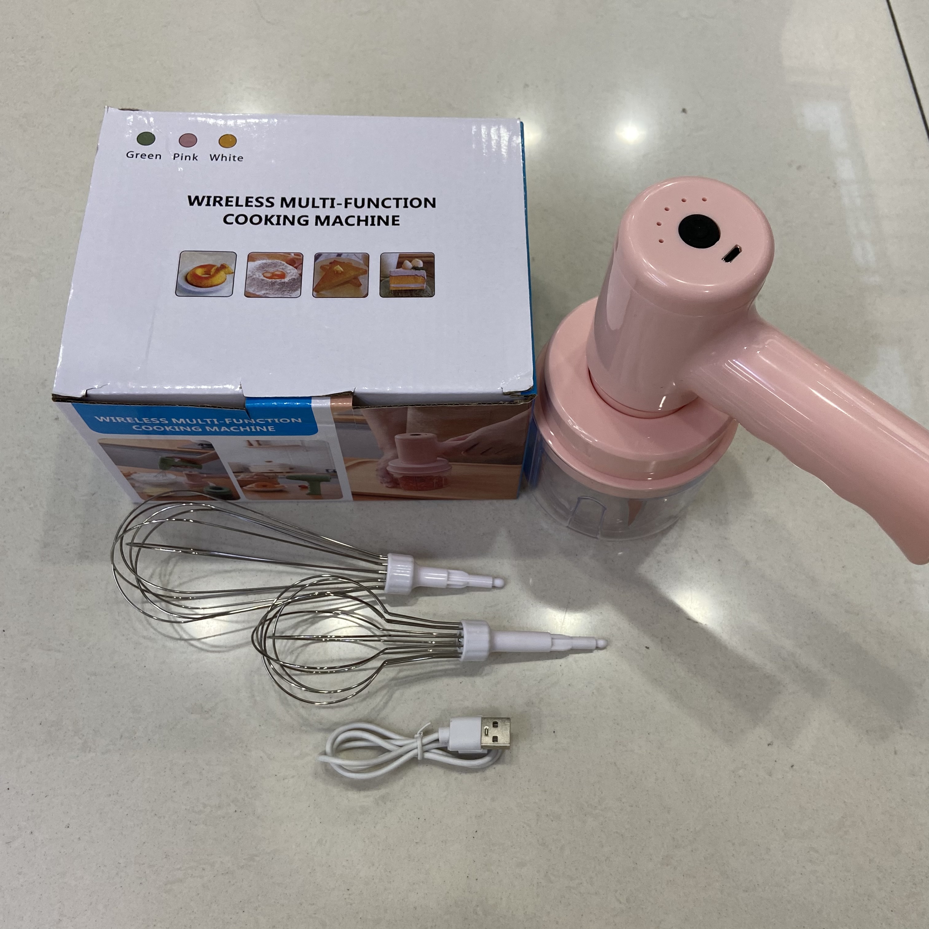 Electric egg beater, household automatic cream whipping machine, handheld charging mixer, electric garlic tamper detail image 2