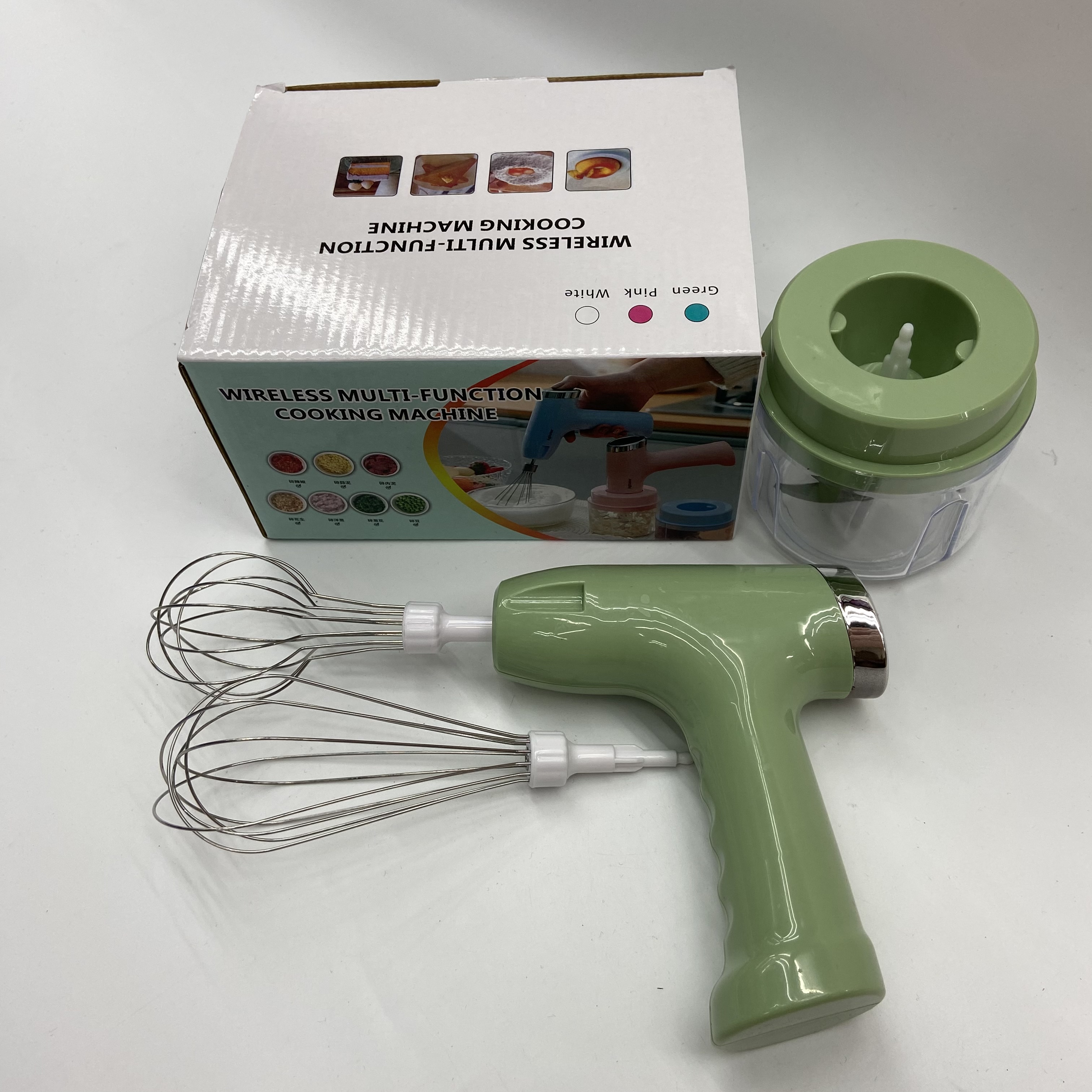 Electric egg beater, household automatic cream whipping machine, handheld charging mixer, electric garlic mashing machine, meat grinder details Picture