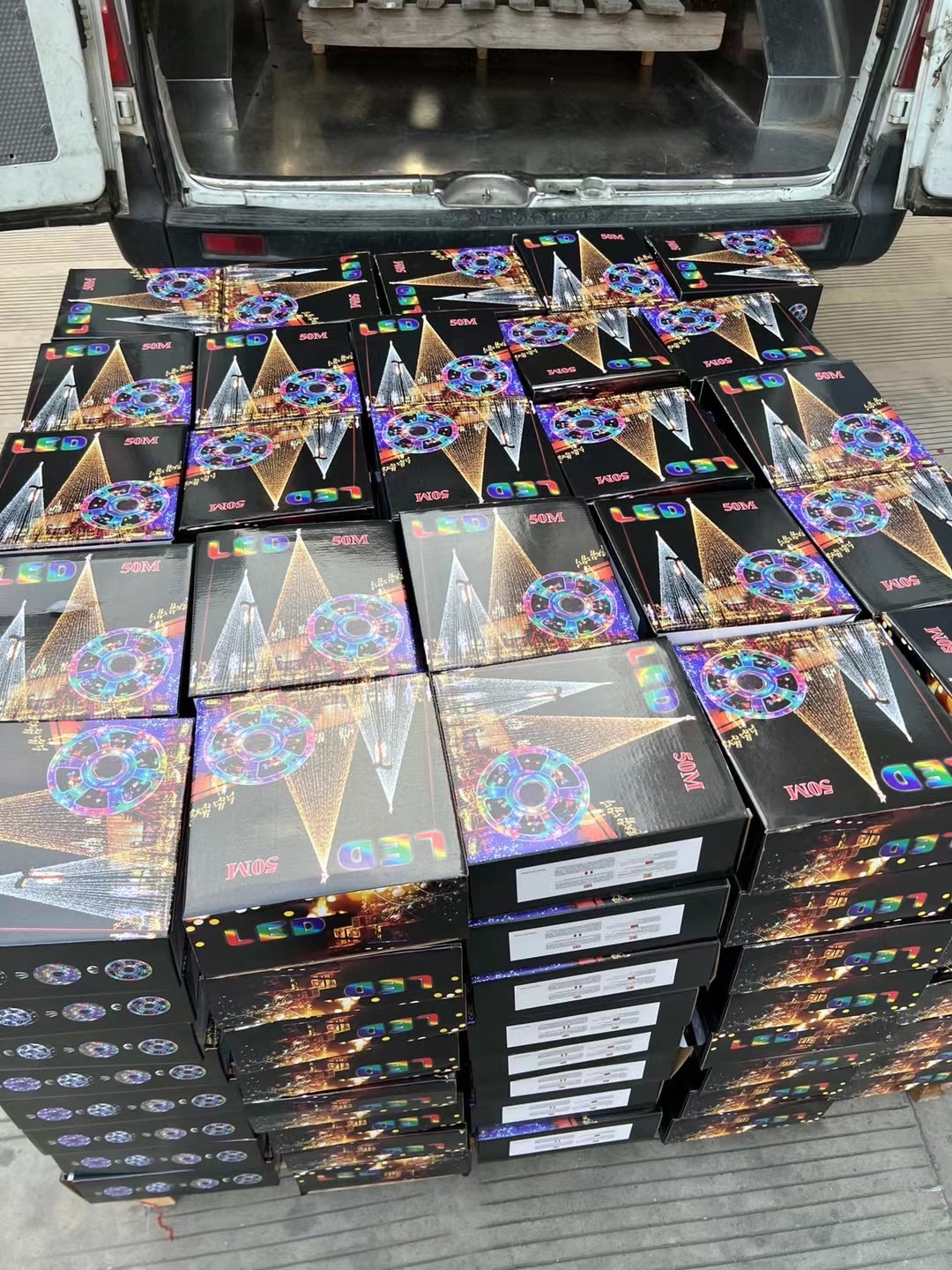 led light string, 50-meter hexagonal, 240 lamp plug, 220v round plug, colored light string, Christmas and Spring Festival decoration, starry sky light string, popular export light strip Specification image