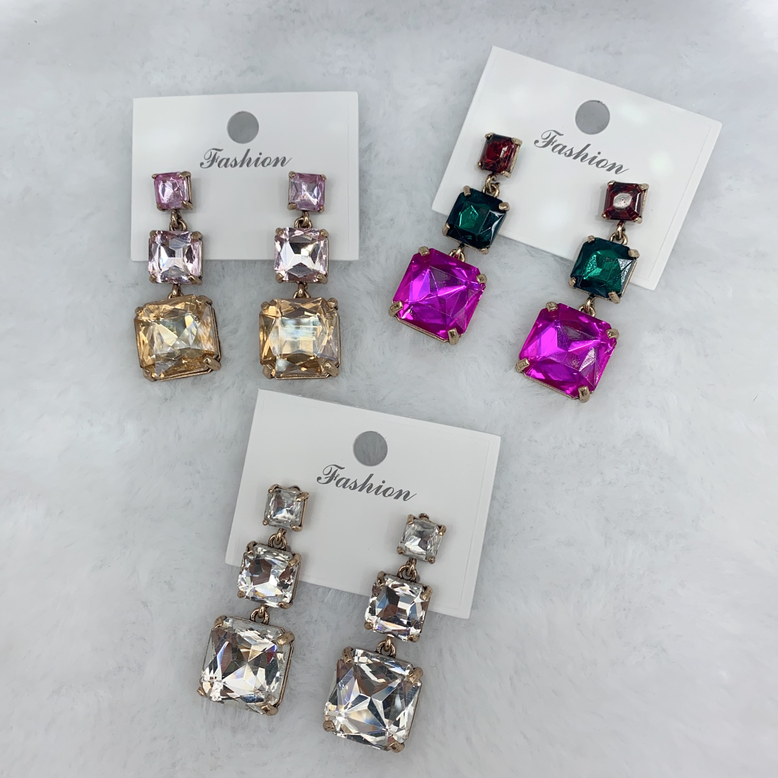 Fashionable and trendy glass design high-end custom earrings Nan Nan Accessories -022