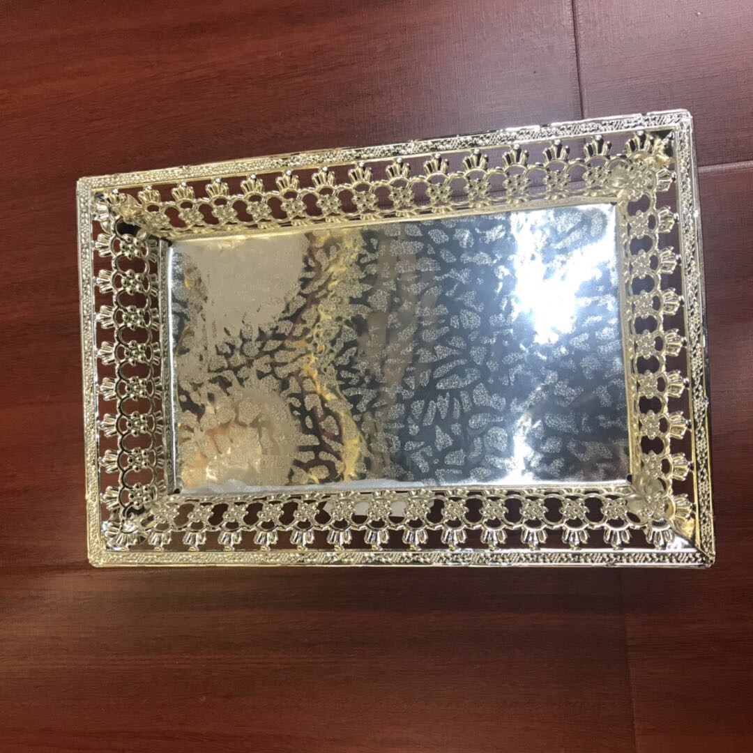 European Fruit Plate Fashion Fruit Plate Silver Tray High-Grade Fruit Plate Ktv Bar Hotel Retro Palace Fruit Plate Item Picture