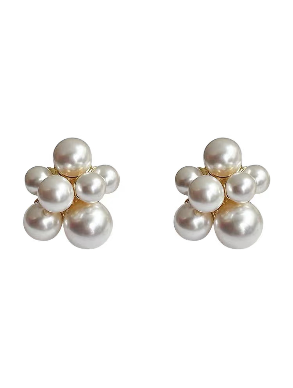 Flower Earrings Explosive Network Red 2024 Pearl Earrings Niche Design Sense Of Advanced New Light Luxury French Earrings Accessories Item Picture