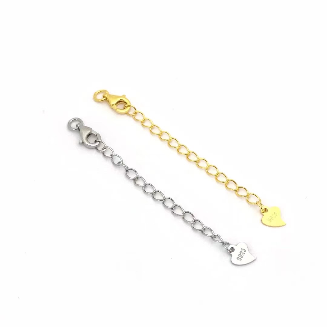 纯银尾链/时尚首饰/高质量/耐用/精致设计/潮流/独特/闪亮/佩戴舒适/适合任何场合白底实物图