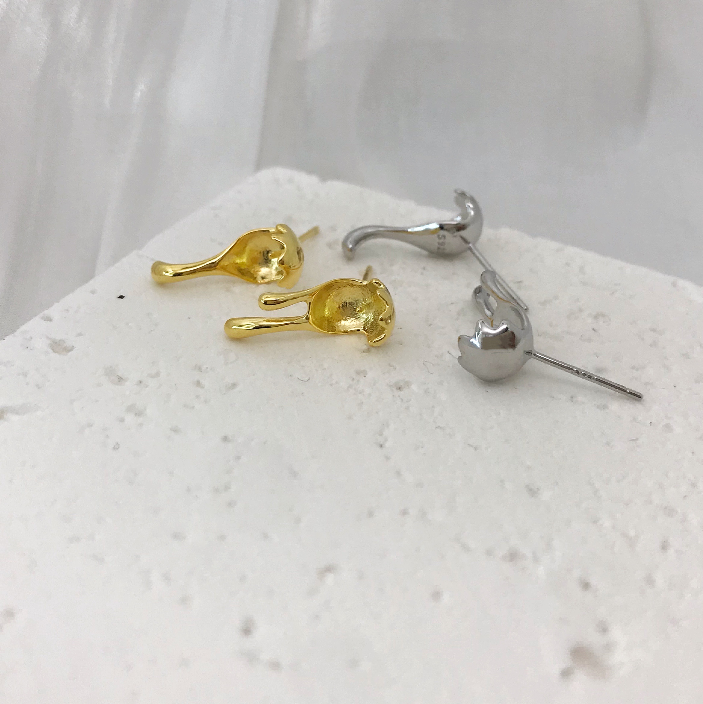 925纯银配件珍珠耳钉配件简约优雅时尚饰品细节图