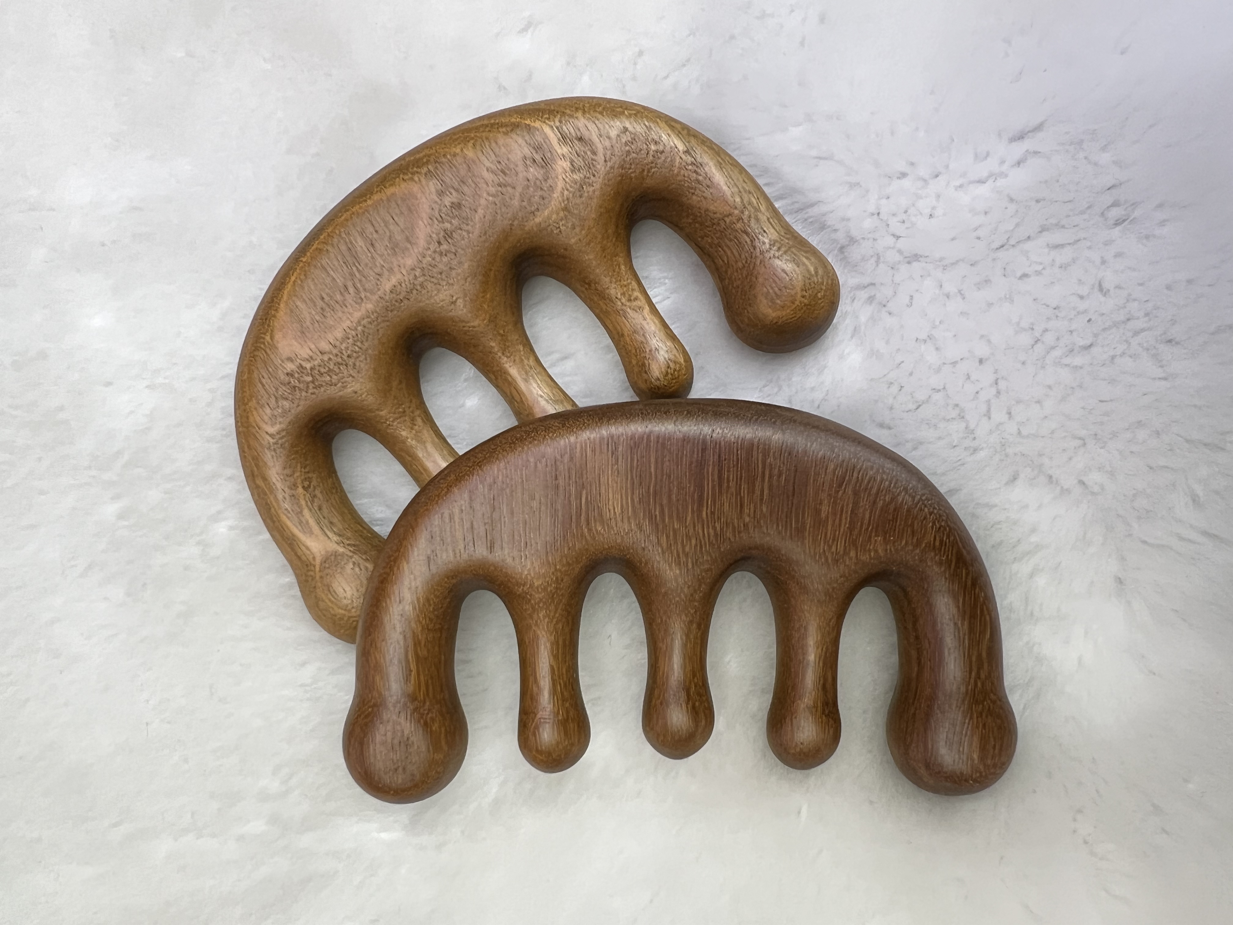 天然原木材质5齿经络按摩梳送礼家用按摩梳子详情图5