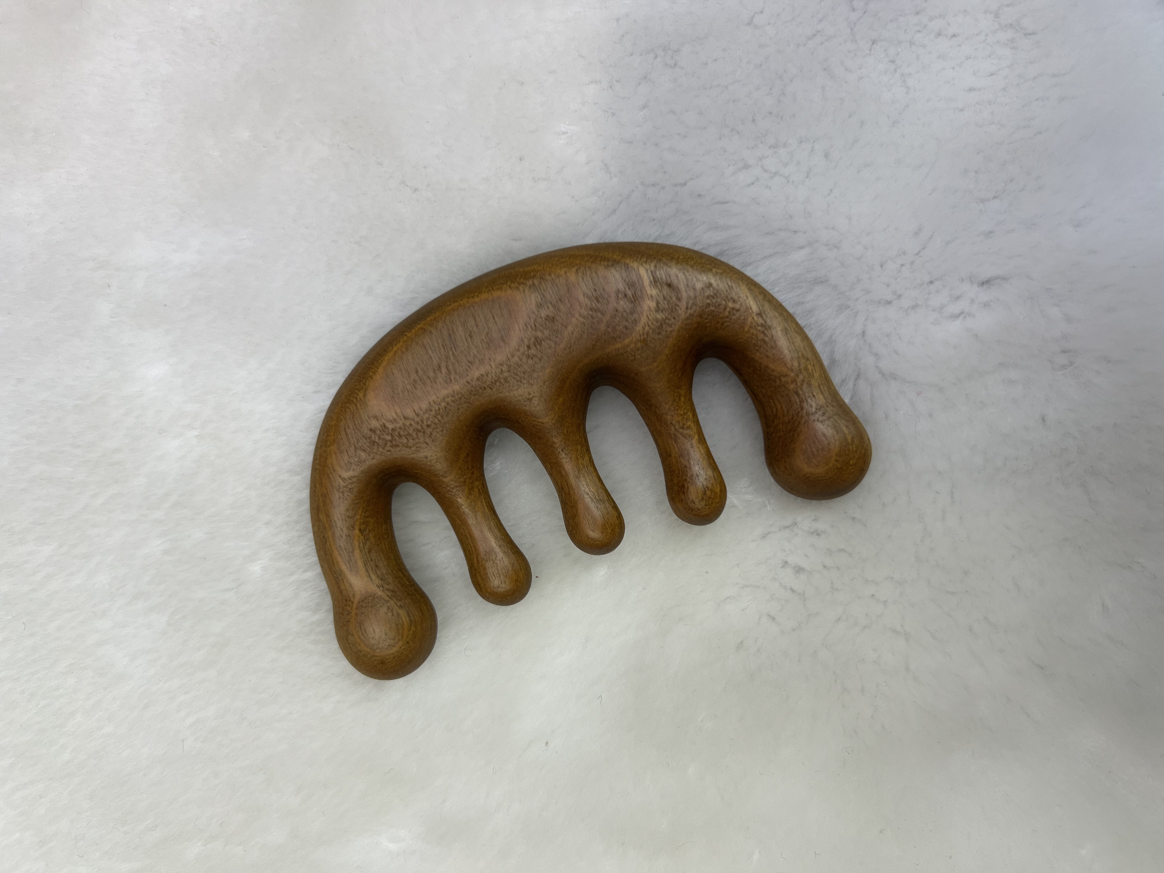 天然原木材质5齿经络按摩梳送礼家用按摩梳子详情图3