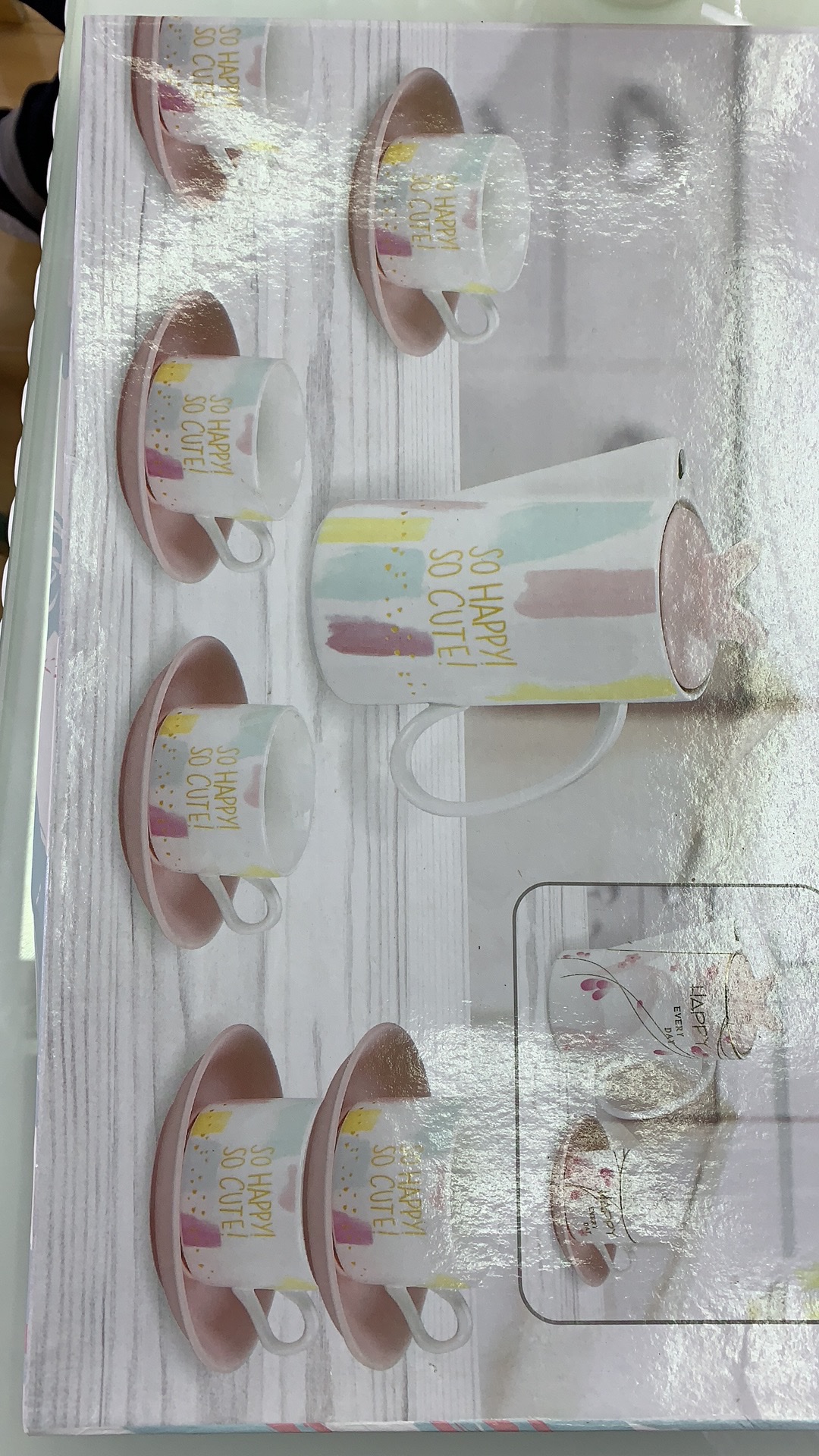 陶瓷咖啡杯碟水具套装6杯6碟一水壶缤纷壶套装马克杯马克杯伴手礼套装产品图