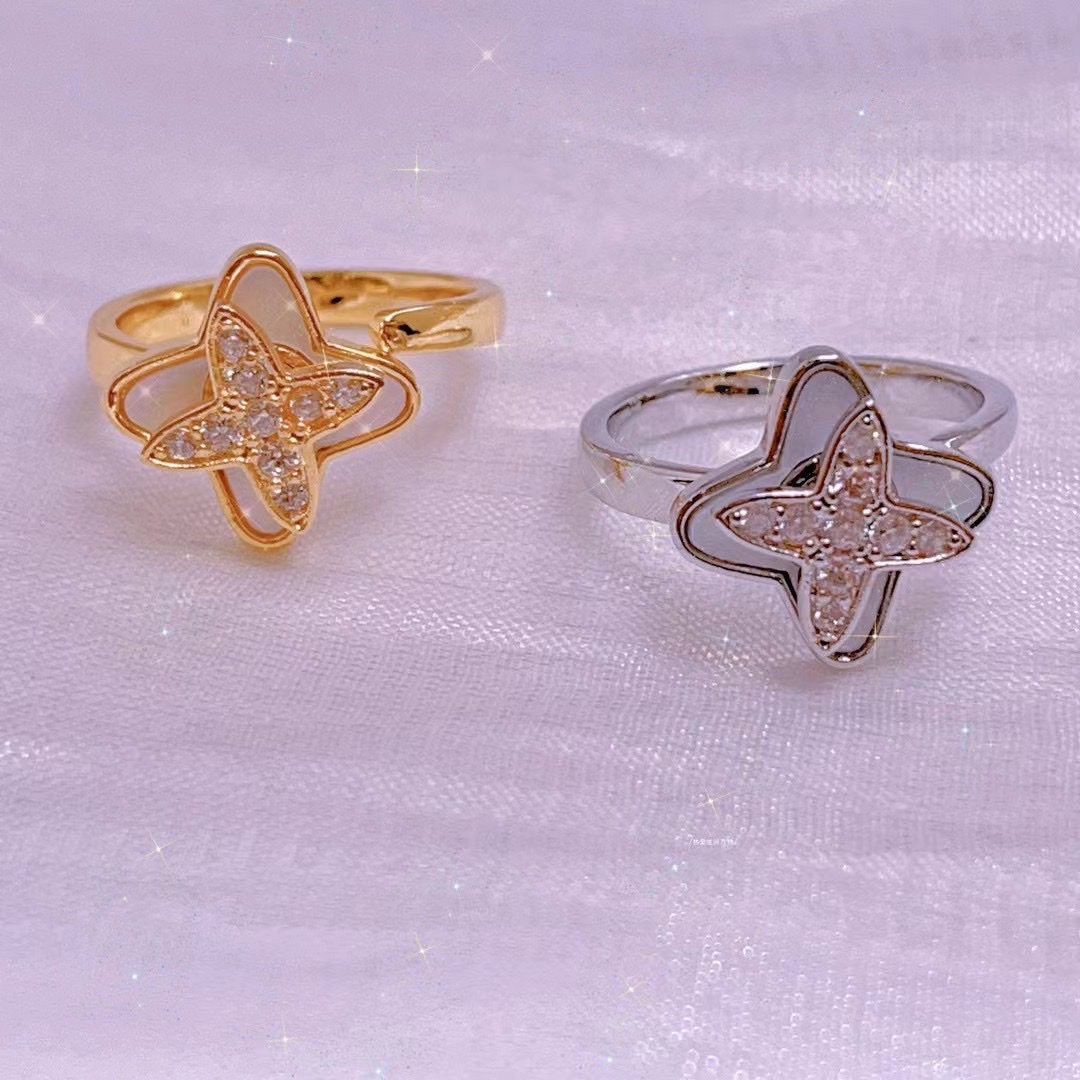 Rotary Set Zirconium Copper Material European And American Style Fashion Ring Simple