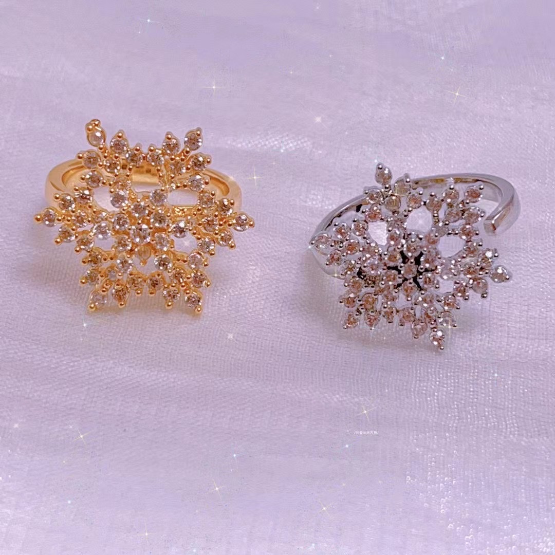Rotary Set Zirconium Copper Material European And American Style Fashion Ring Simple Application Scenario
