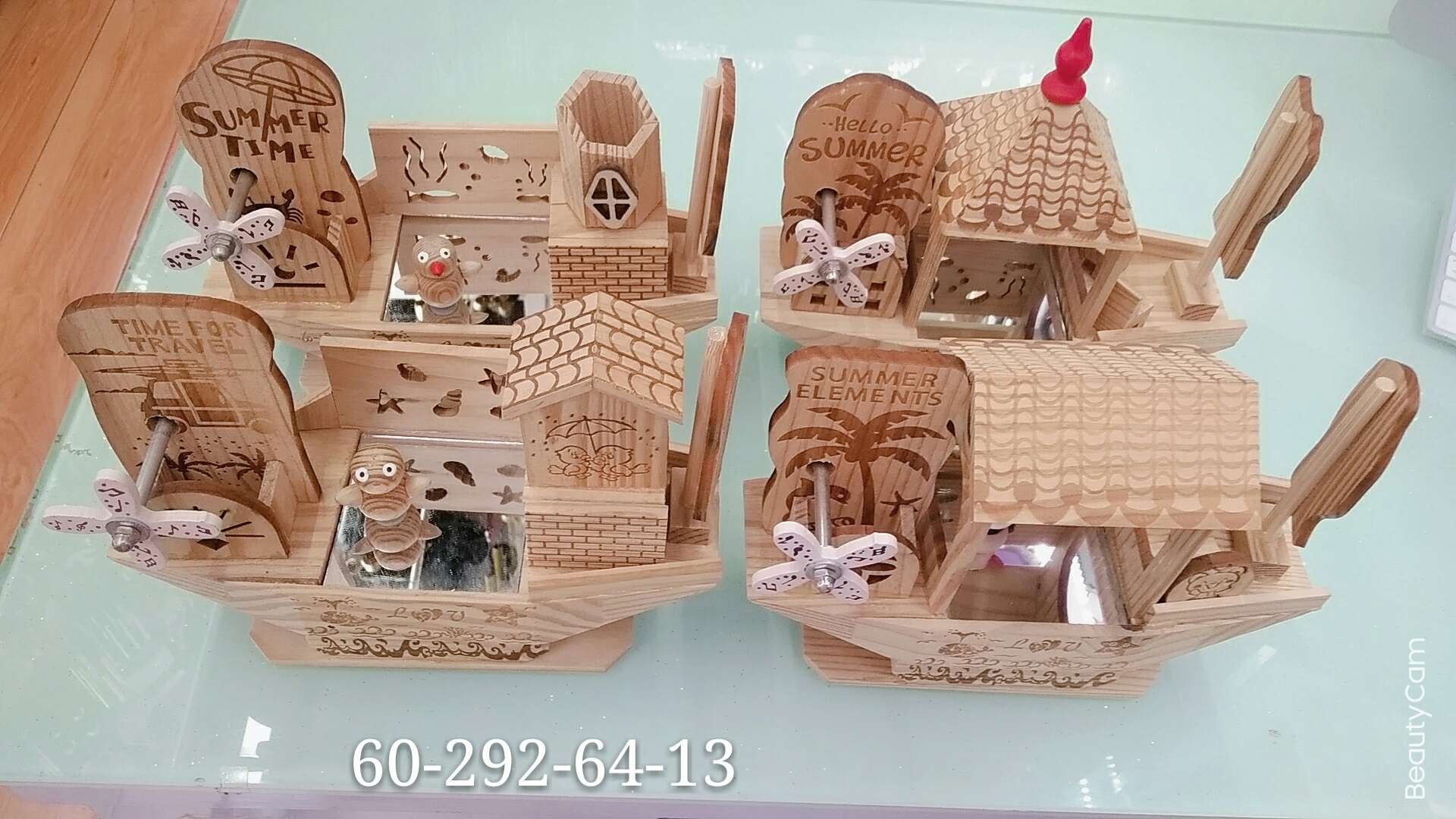 Wooden music box, ancient ship-shaped handicraft and display piece Application Scenario