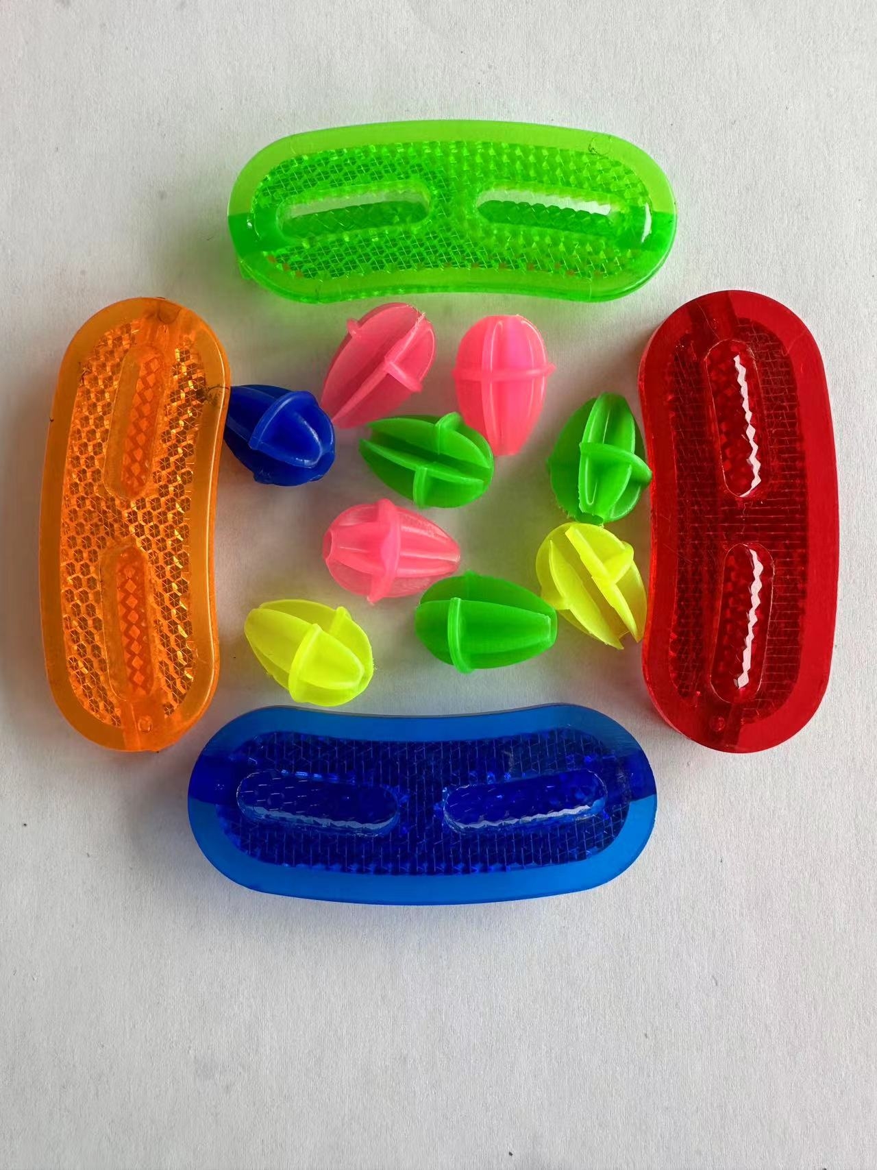 Bicycle front and rear reflective strip wheel light plate + spoke flower set color mix full figure