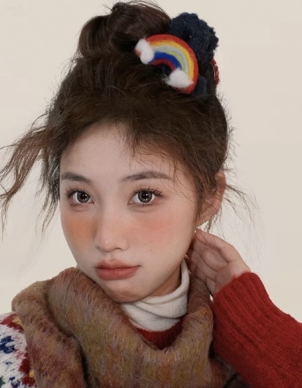 Autumn/Winter Donuts Color Red Felt Hairpin Premium Touch Shark Clip Accessories undefined