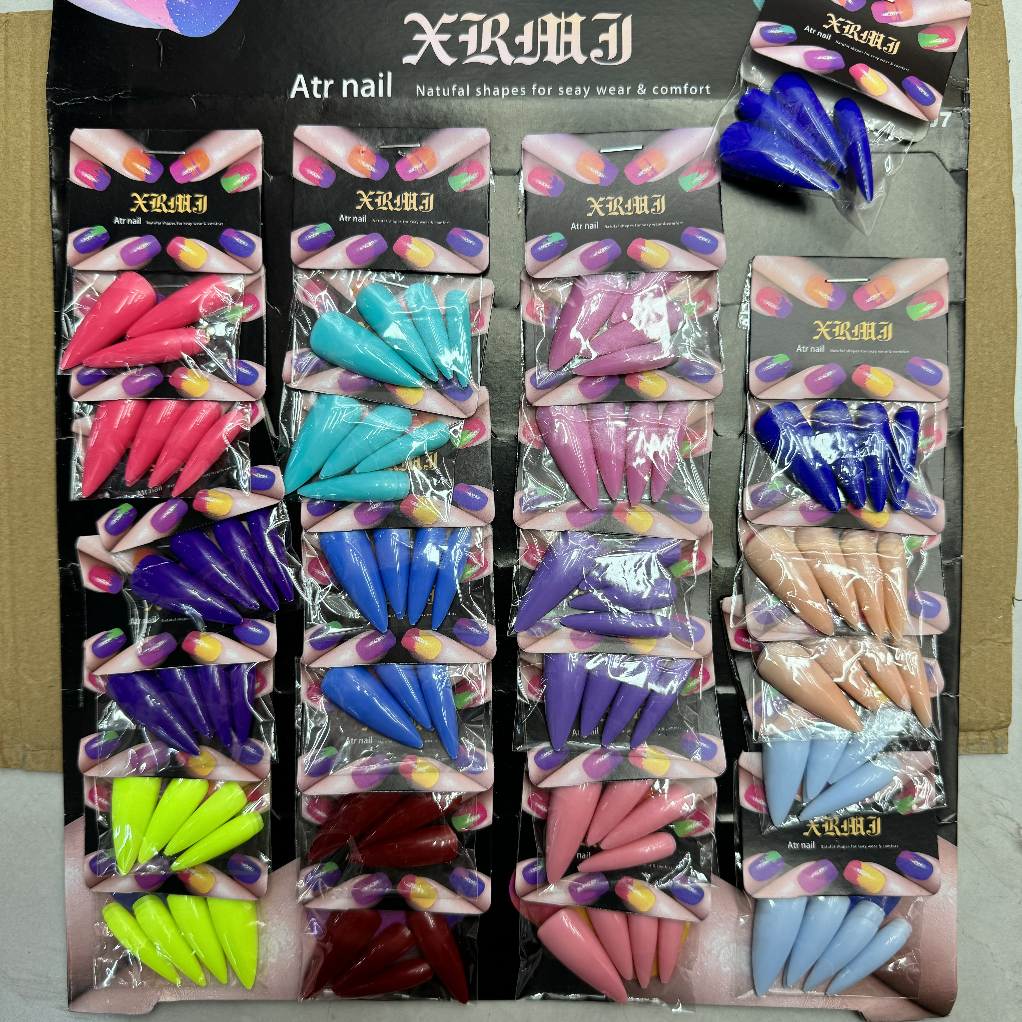 Cross-Border New Nail Nail Finished 12 Pieces 24 Card Nail Patch Wear Nail Nail Wear Nail details Picture