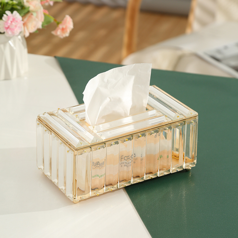 Home European Fashion High-Grade Paper Box Home Creative Light Luxury Glass Storage Box Living Room Storage Box details Picture