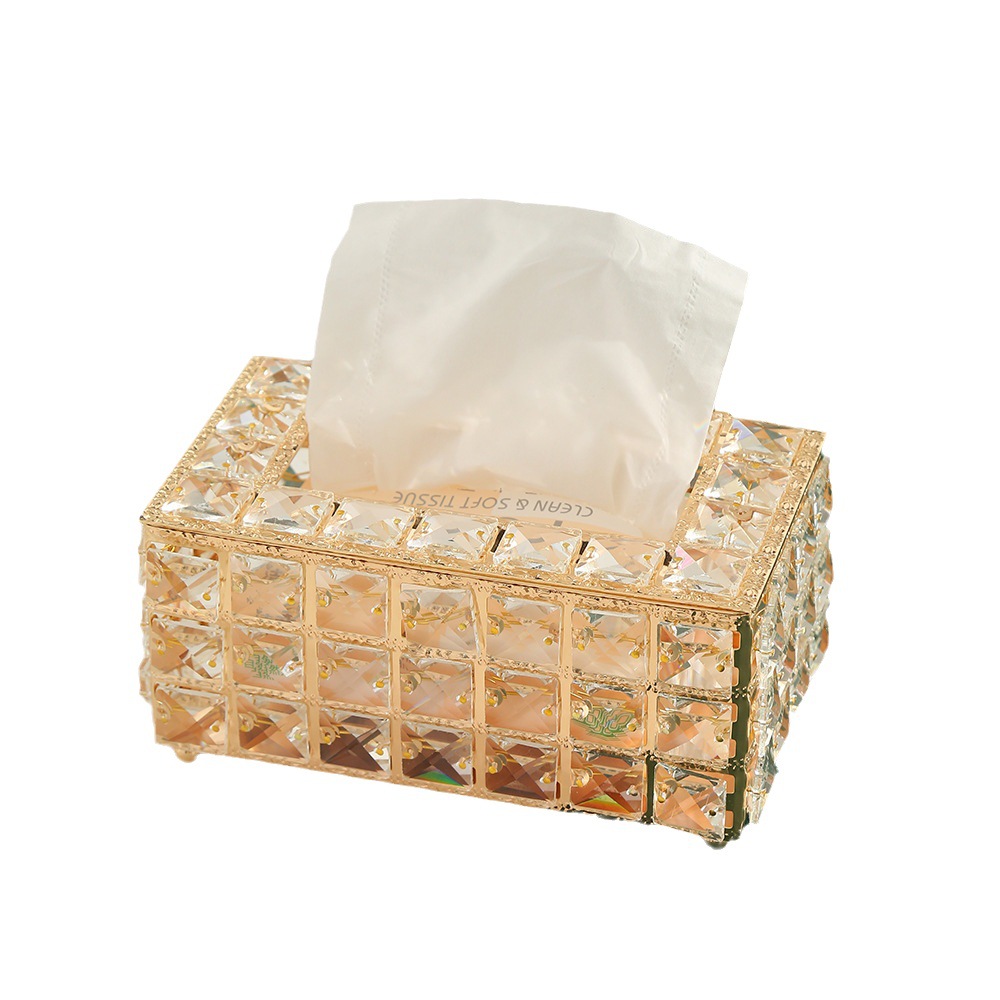 Home European Fashion High-Grade Paper Box Home Creative Light Luxury Glass Storage Box Living Room Storage Box Item Picture
