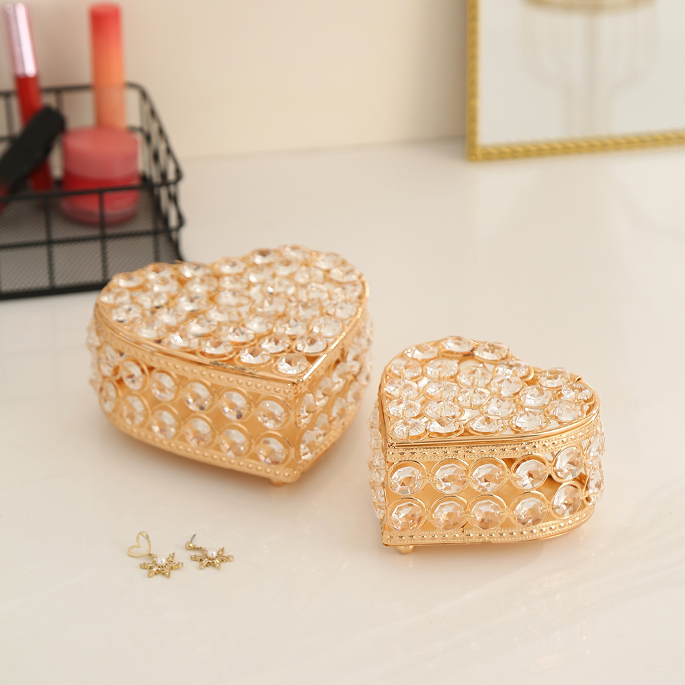 Fashion Light Luxury Large Capacity Storage Box Creative Multi-Purpose Exquisite Storage Box Multi-Style Golden Candy Box