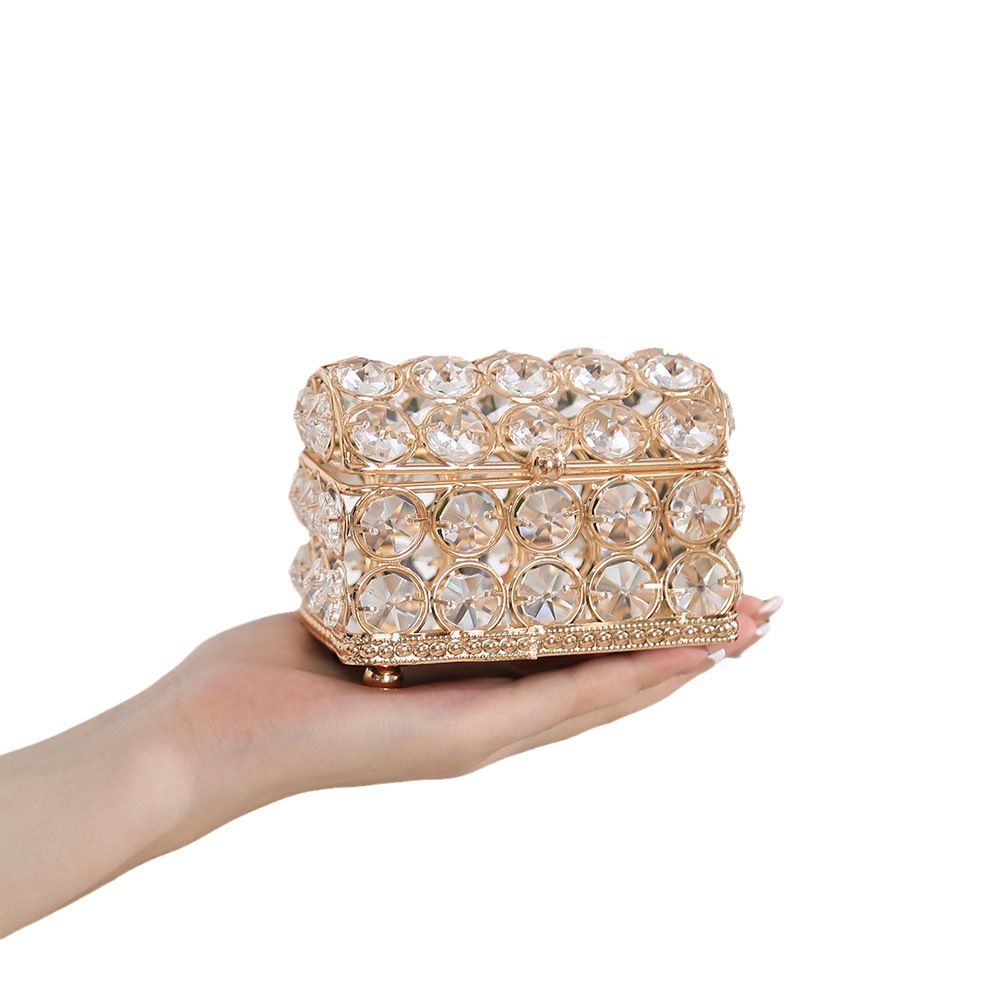 Fashion Light Luxury Jewelry Box European Wind Easy To Carry High-End Storage Box Cosmetics Multi-Functional Storage Box Item Picture