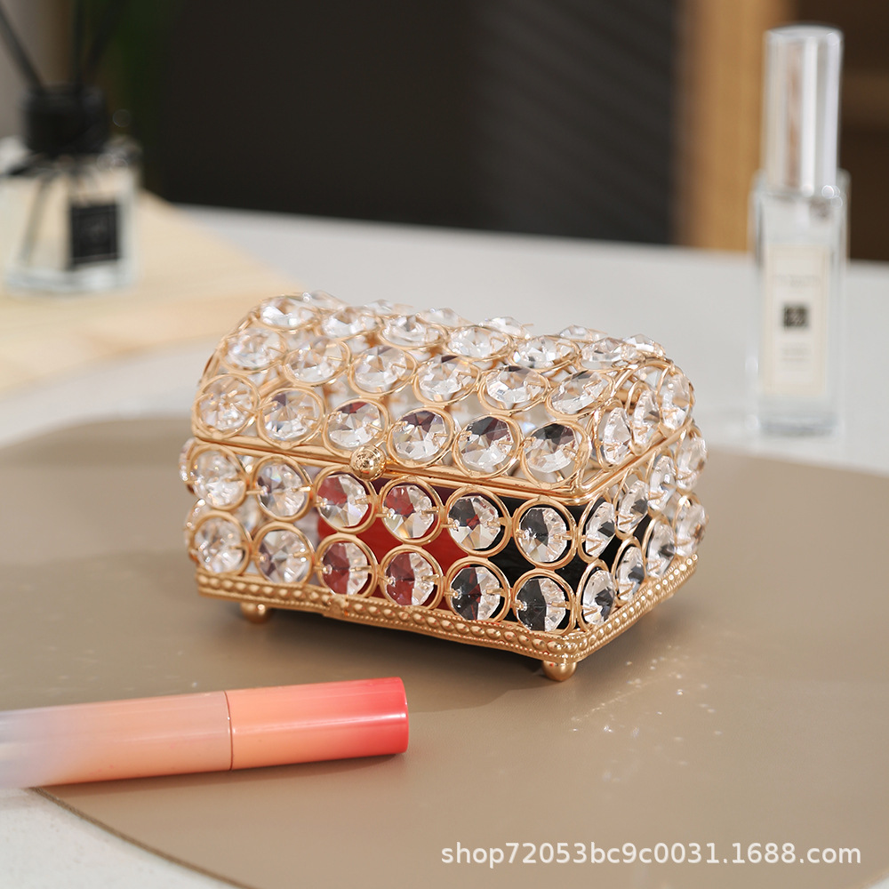 Fashion Light Luxury Jewelry Box European Wind Easy To Carry High-End Storage Box Cosmetics Multi-Functional Storage Box details Picture