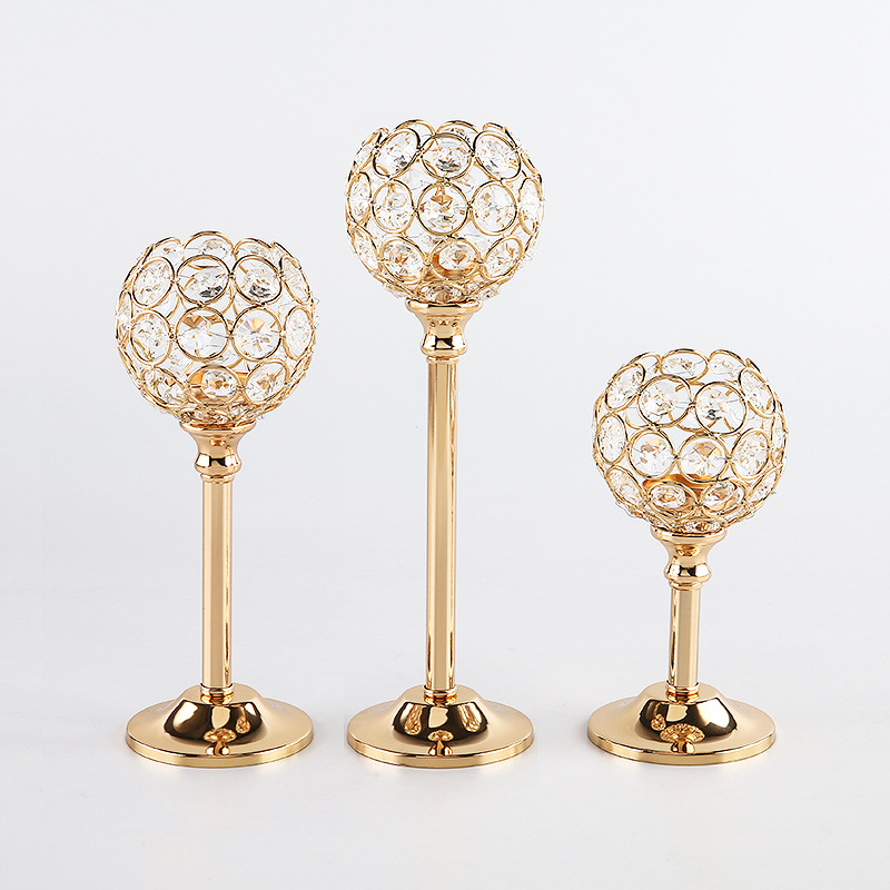 European Mini Crystal Candlestick Creative Metal Decoration Wedding Hotel Home Candlelight Dinner Props Decoration Specification drawing