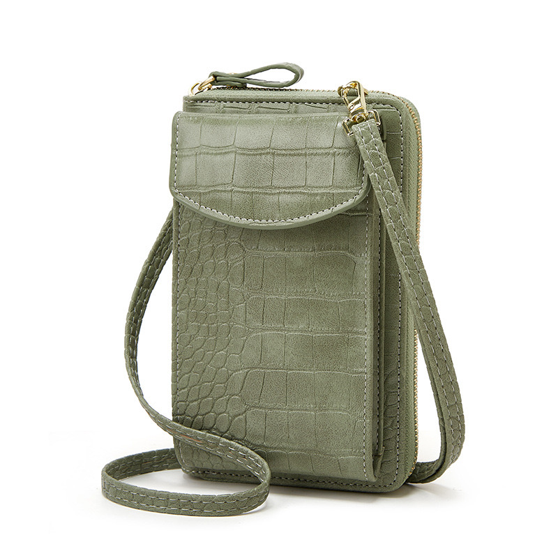 New crocodile-patterned vertical mobile phone case from Yiwu factory, large-capacity storage wallet, retro-style flip handbag, high-quality souvenir details Picture