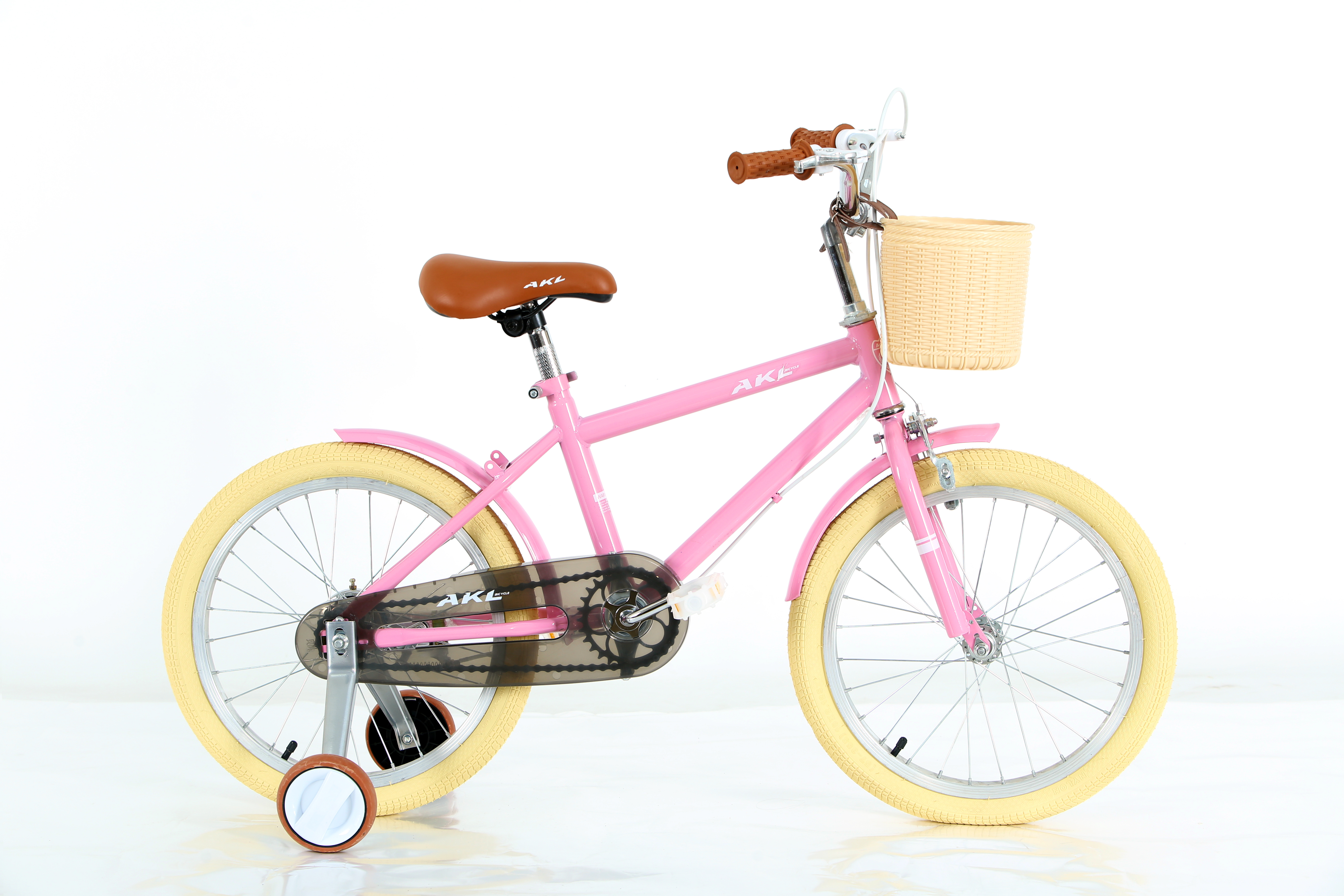 儿童自行车 粉绿灰三色田园风格儿童自行车 轻便安全可爱设计 适合3-6岁小朋友骑行学习详情图2