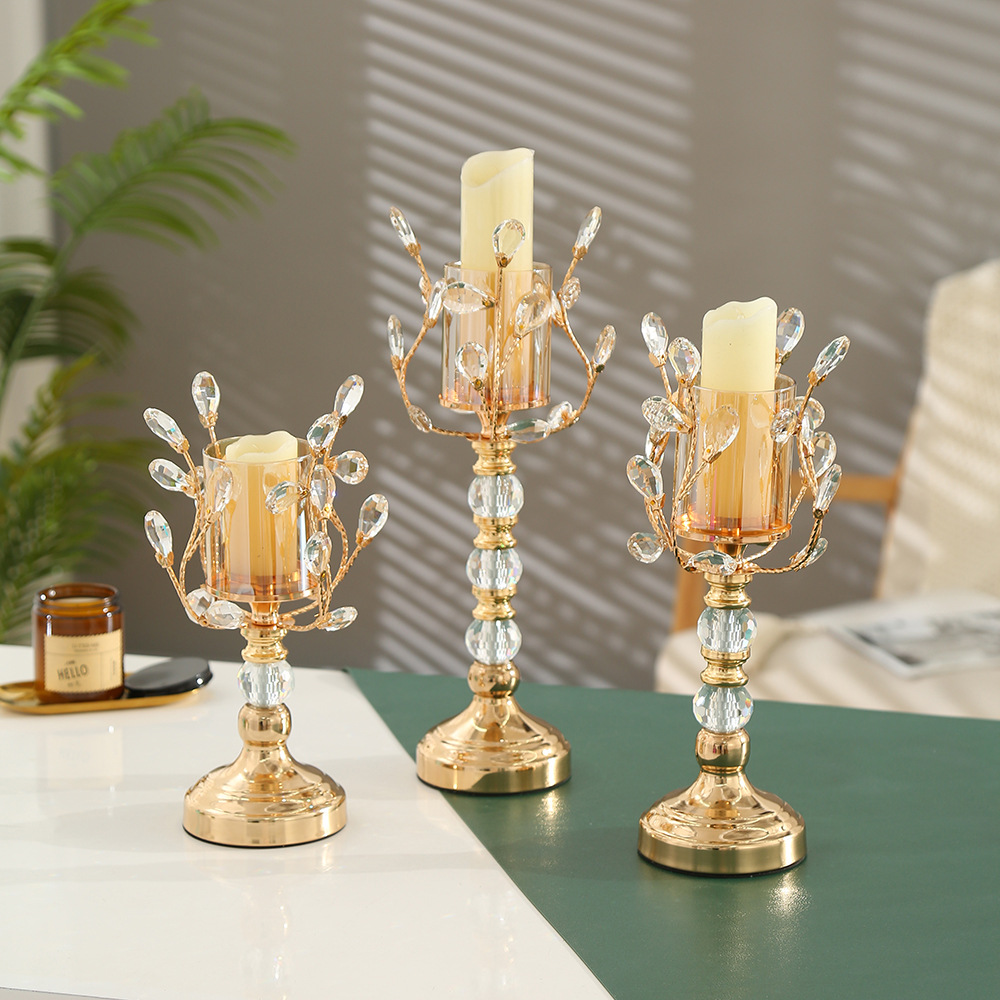 Leisure Fashion Household Candlestick Creative European Candlestick High-Grade Iron Flower Branch Candlestick Decoration Manufacturers Wholesale details Picture