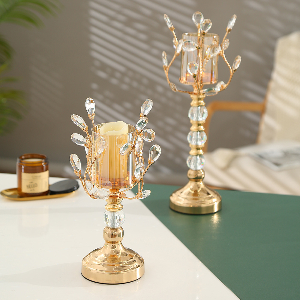 Leisure Fashion Household Candlestick Creative European Candlestick High-Grade Iron Flower Branch Candlestick Decoration Manufacturers Wholesale Specification drawing