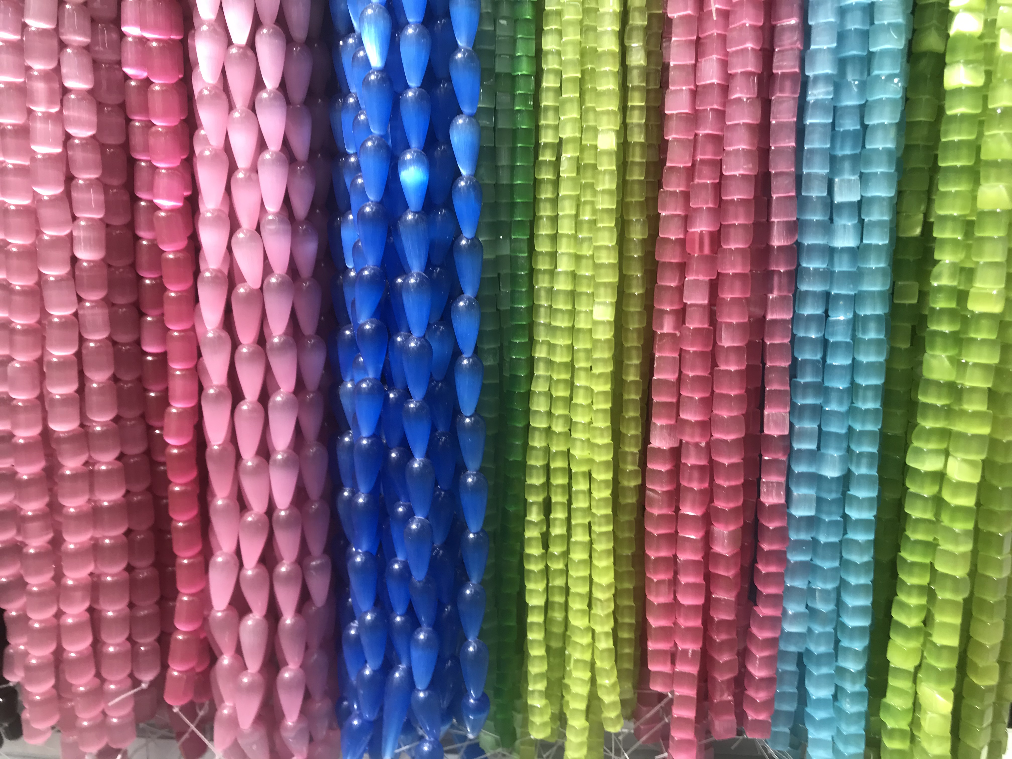 各种猫眼石，琉璃珠细节图