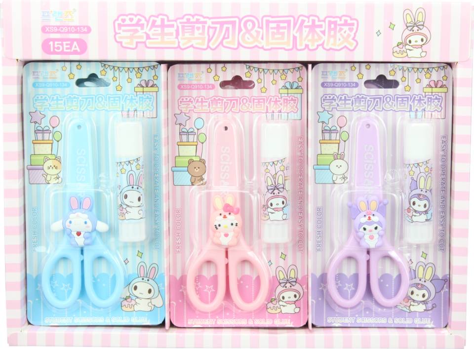 Glue Students Scissors Solid Glue