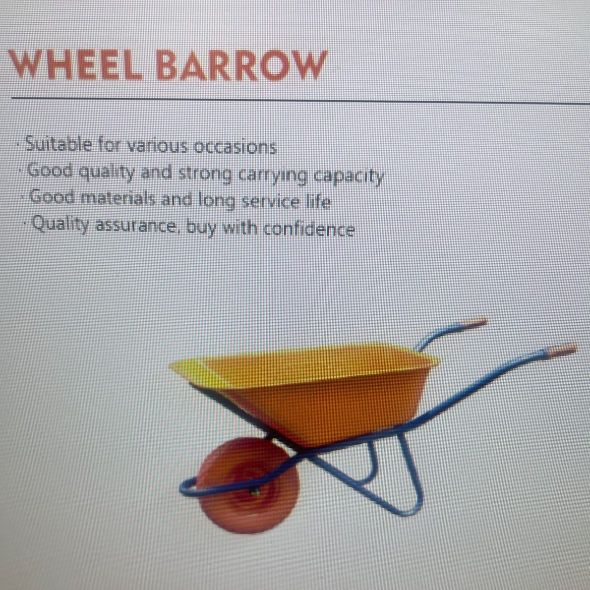 WHEEL BARROW法式推车详情图1