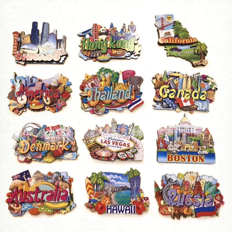 Customized refrigerator stickers for urban tourism from manufacturers, wholesale of household daily necessities, souvenirs, gifts, creative magnets and creative accessories detail image 2