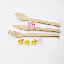 怀化竹叉勺刀餐具组合一次性餐具环保可降解，一次性刀叉勺，环保餐具
