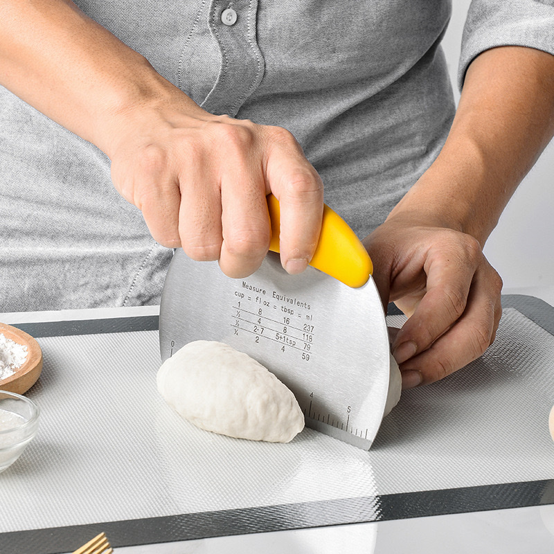 不锈钢切面刀奶油刮板烘焙工具 家用厨房精品 粉面团蛋糕制作神器 刮片切面好帮手细节图