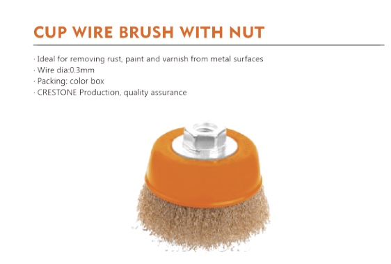 CUP WIRE BRUSH WITH NUT