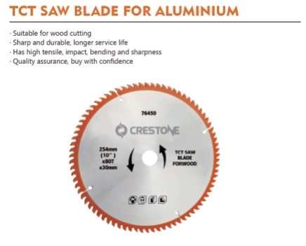 TCT SAW BLADE FOR ALUMINIUM