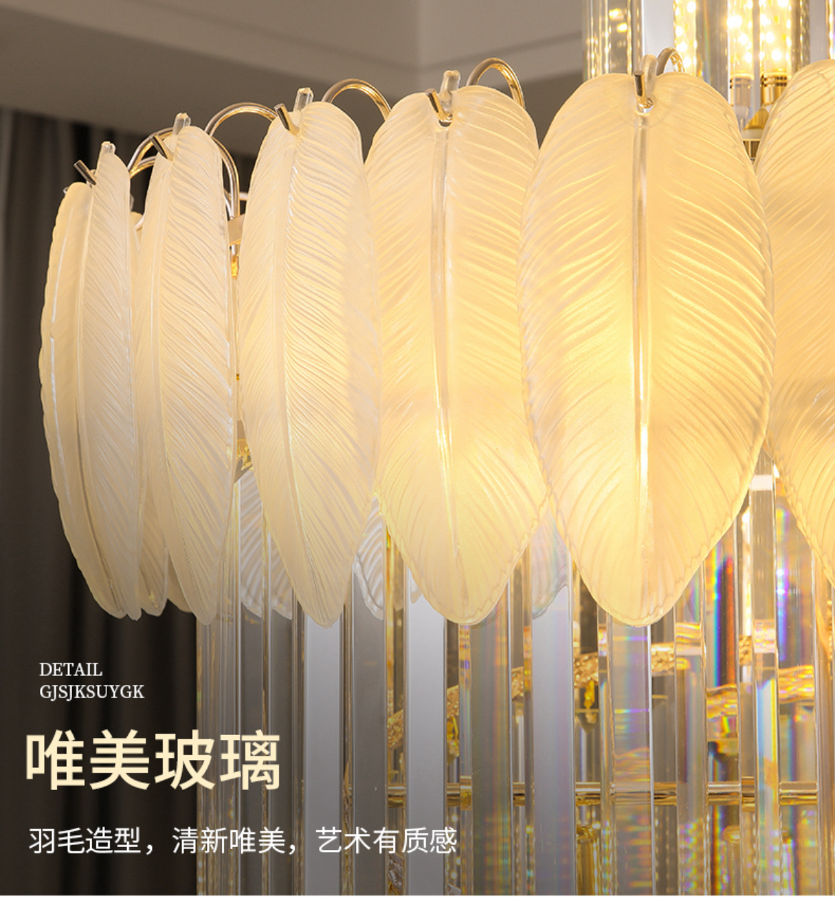 水晶灯，大厅水晶灯，楼梯水晶灯，轻奢水晶灯。灯具详情10