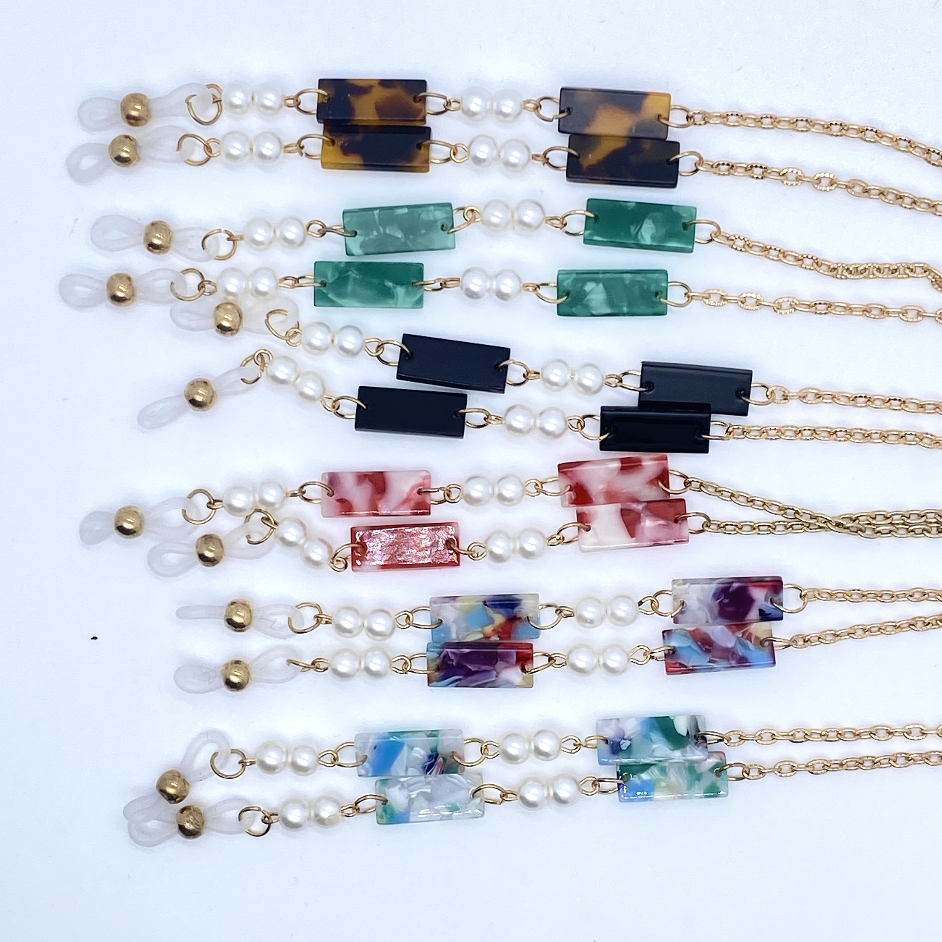 XD2121-6430 acrylic metal glasses chain
