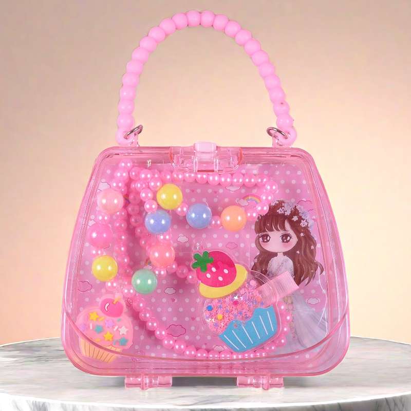 Children's jewelry heart-shaped necklace and ring set, fashionable, cute and safe material that won't hurt hands. For more products, you can consult at store A2-3113, 13957918239 detail image 4