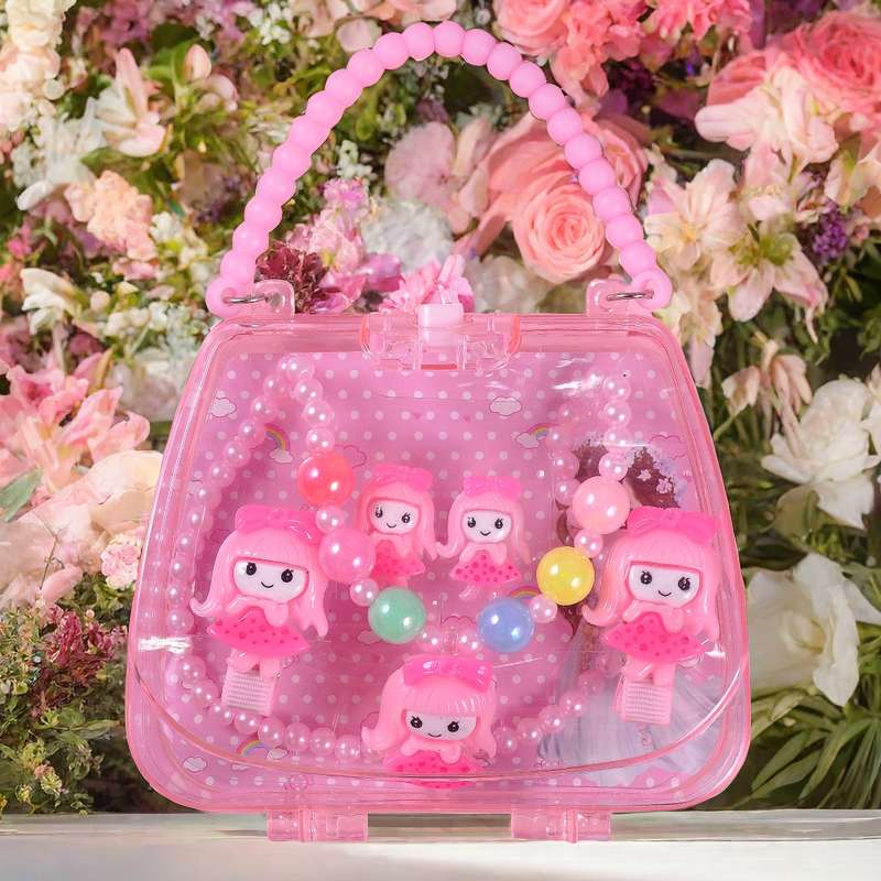 Children's jewelry heart-shaped necklace. The ring set is fashionable, cute and safe. The material won't hurt your hands. For more products, you can consult at store A2-3113 or 13957918239 detail image 2